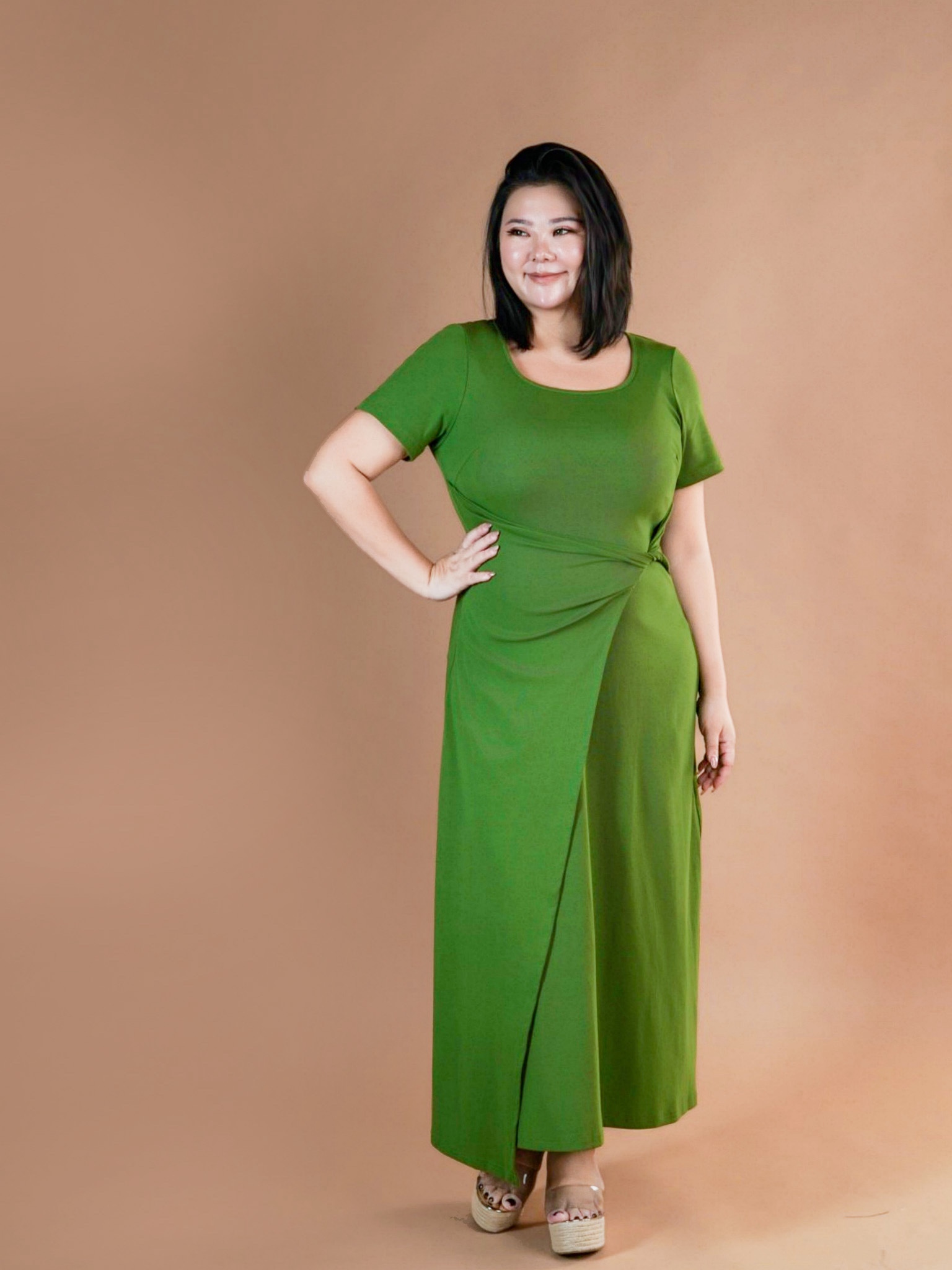 LEONETTE T SHIRT MIDI IN FRESH GREEN
