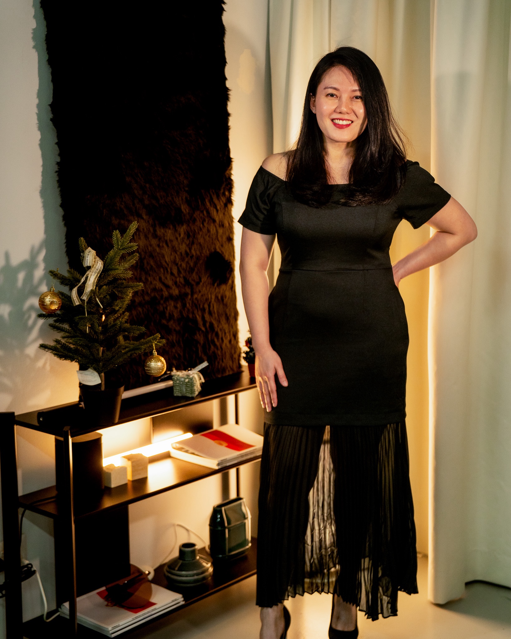 COLETTE PLEATED DRESS