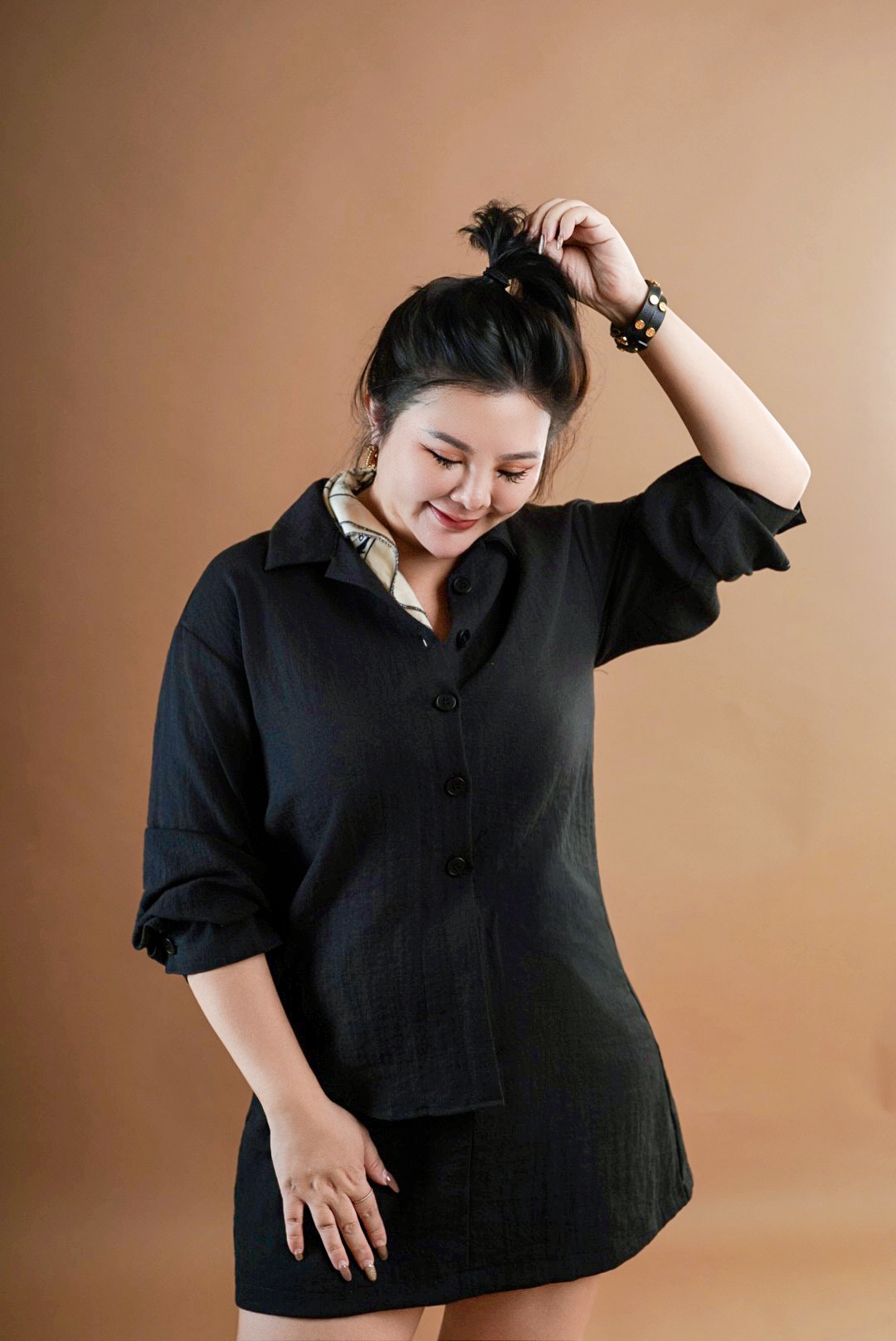 HEREEN BLOUSE SET IN BLACK
