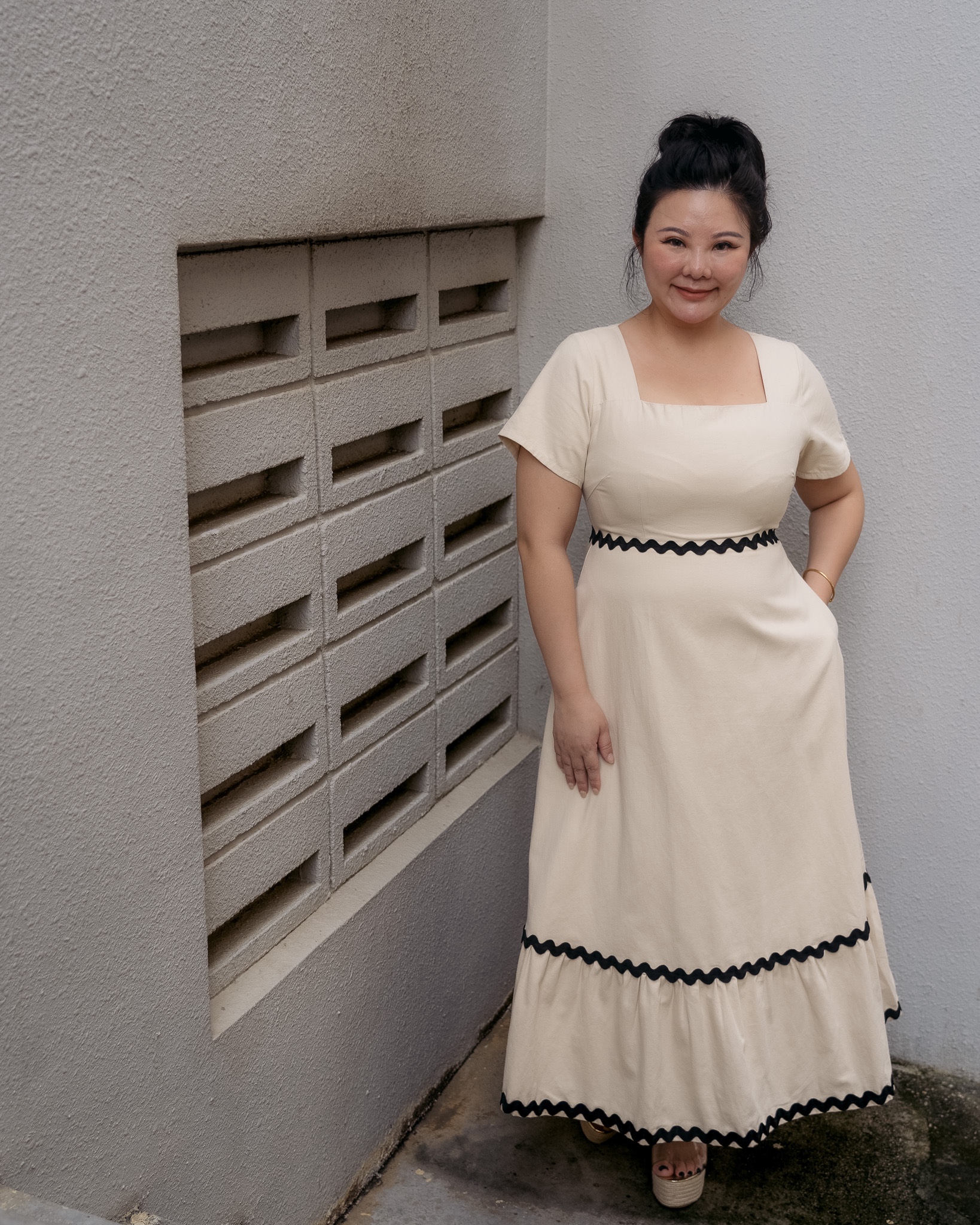 JOYCEE LACE TRIM MIDI
