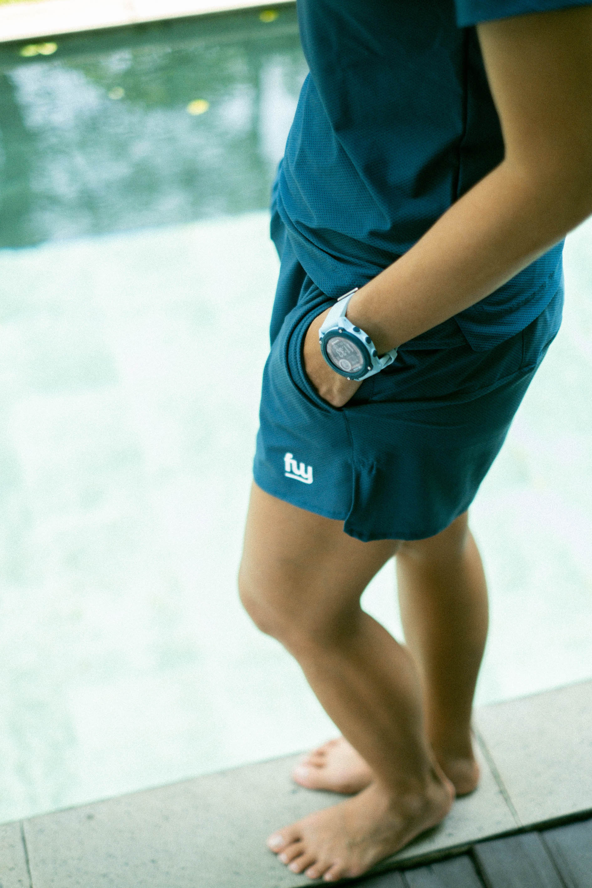 Women's Shorts in Teal Blue