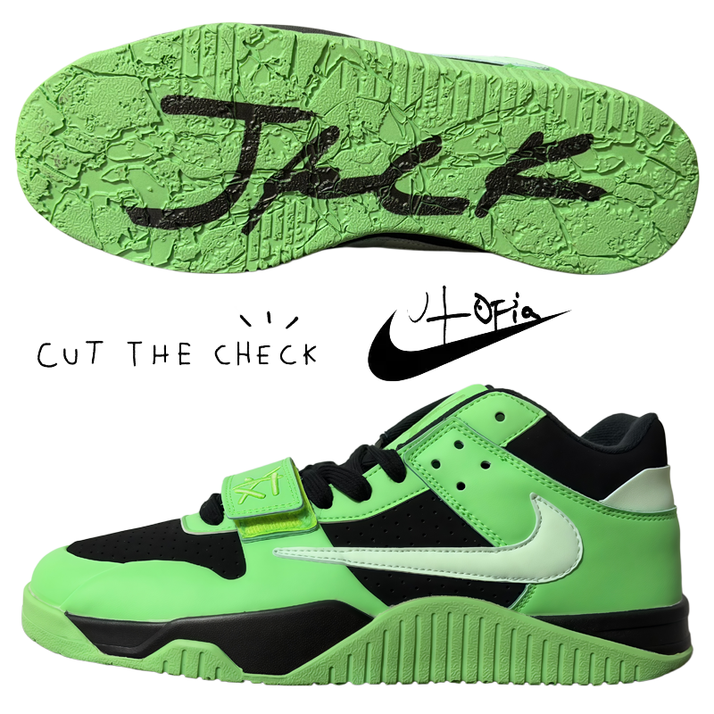 トラヴィススコット × ナイキ ジョーダン ジャンプマンジャック CJ1 T-Rexx "グリーンスパーク"