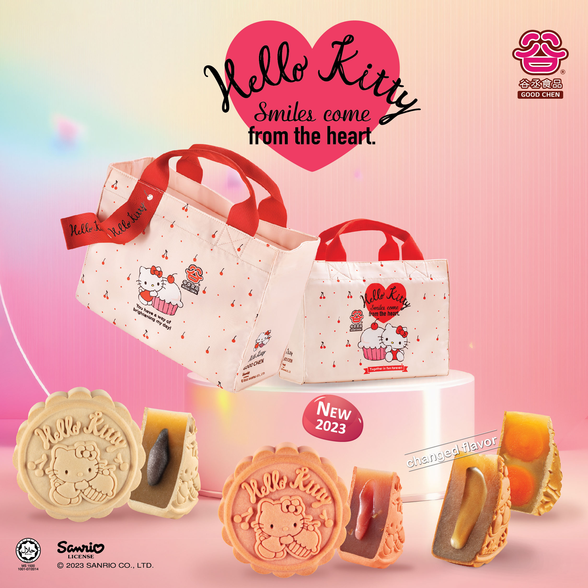 Hello Kitty Little Berry Thermal Bag Online Package (Baked Skin Mooncake)