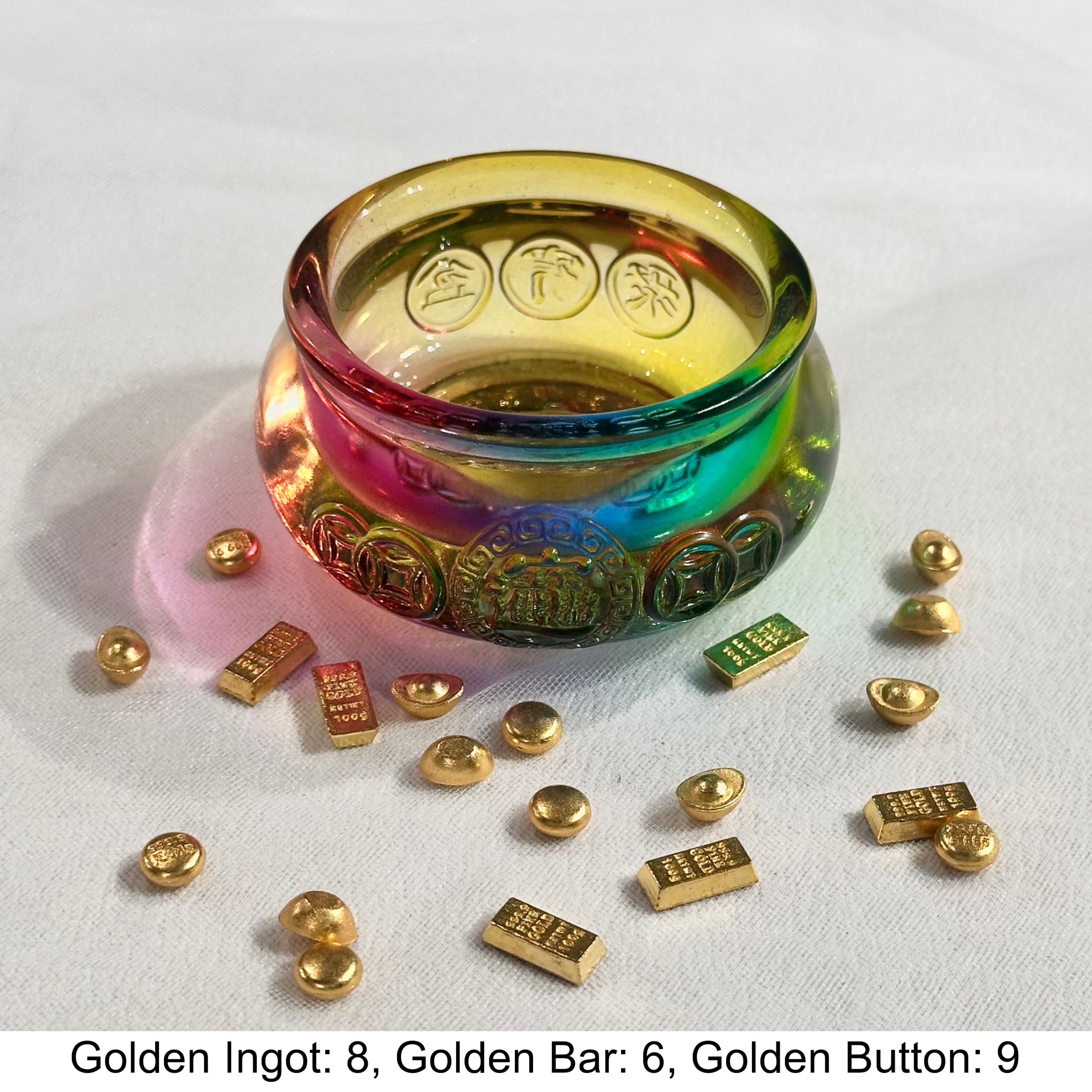<<SG Seller>> CRZtales Rainbow Ju Bao Pen + Gold Ingots/ Gold Bars/ Gold Buttons