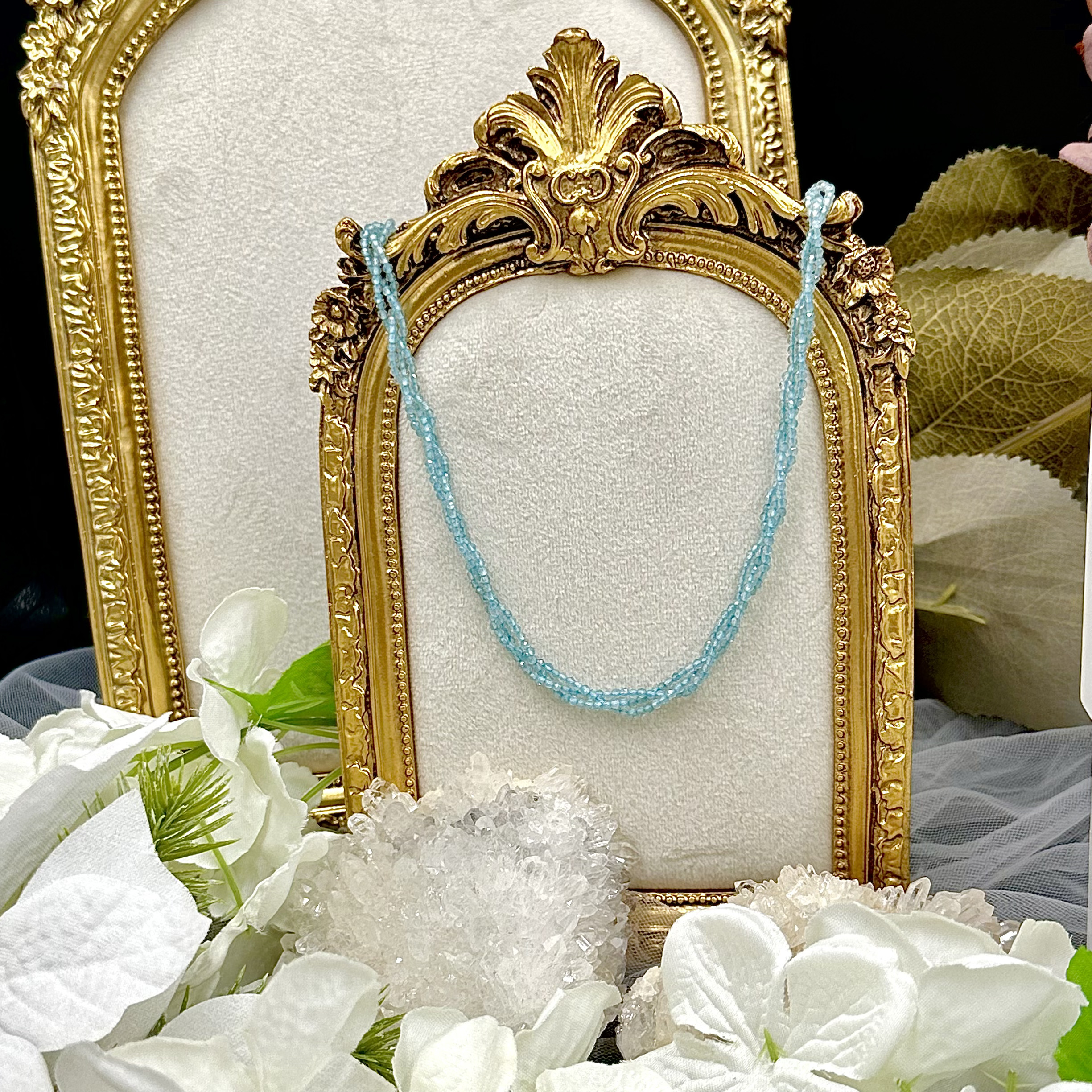 Aquamarine Beaded Necklace