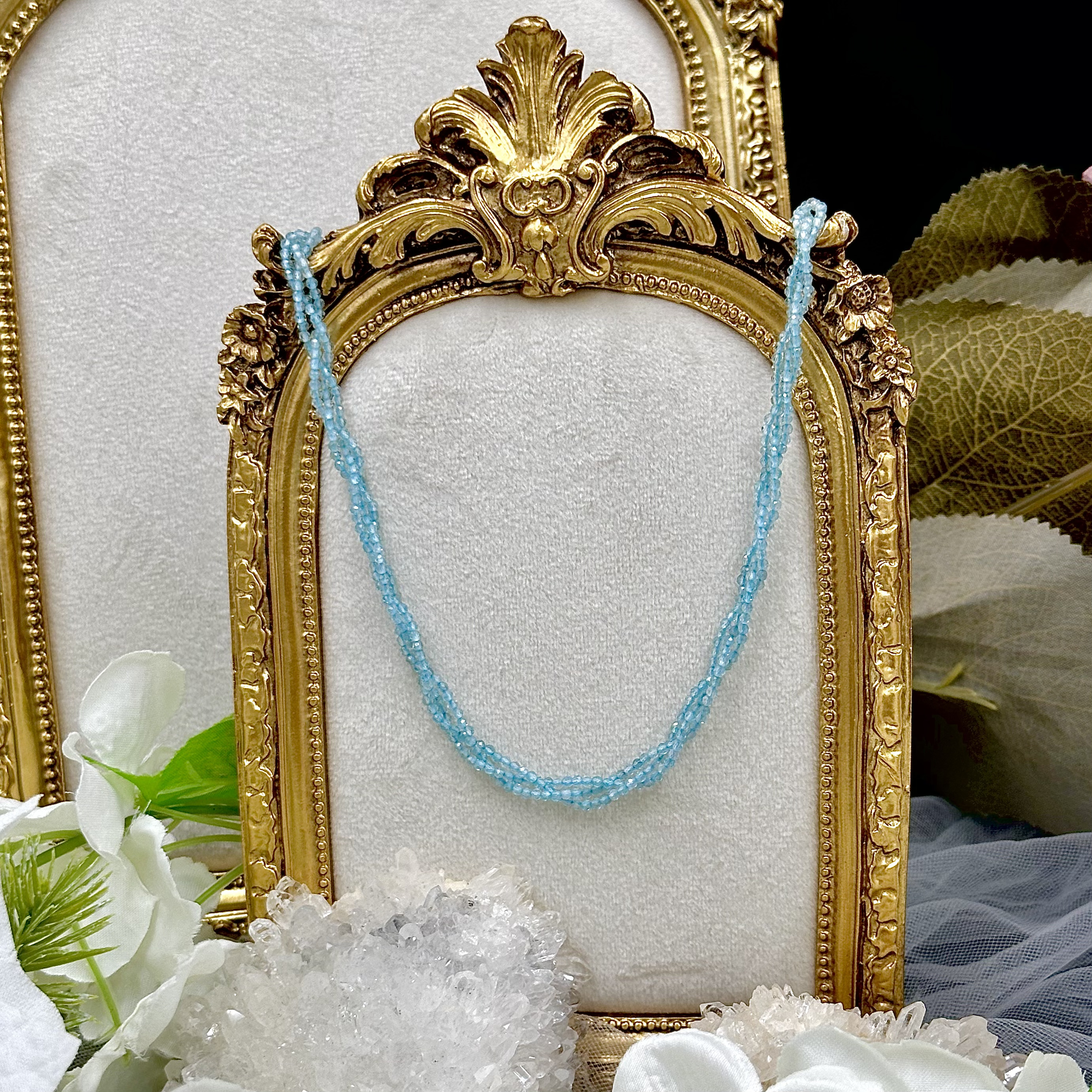 Aquamarine Beaded Necklace