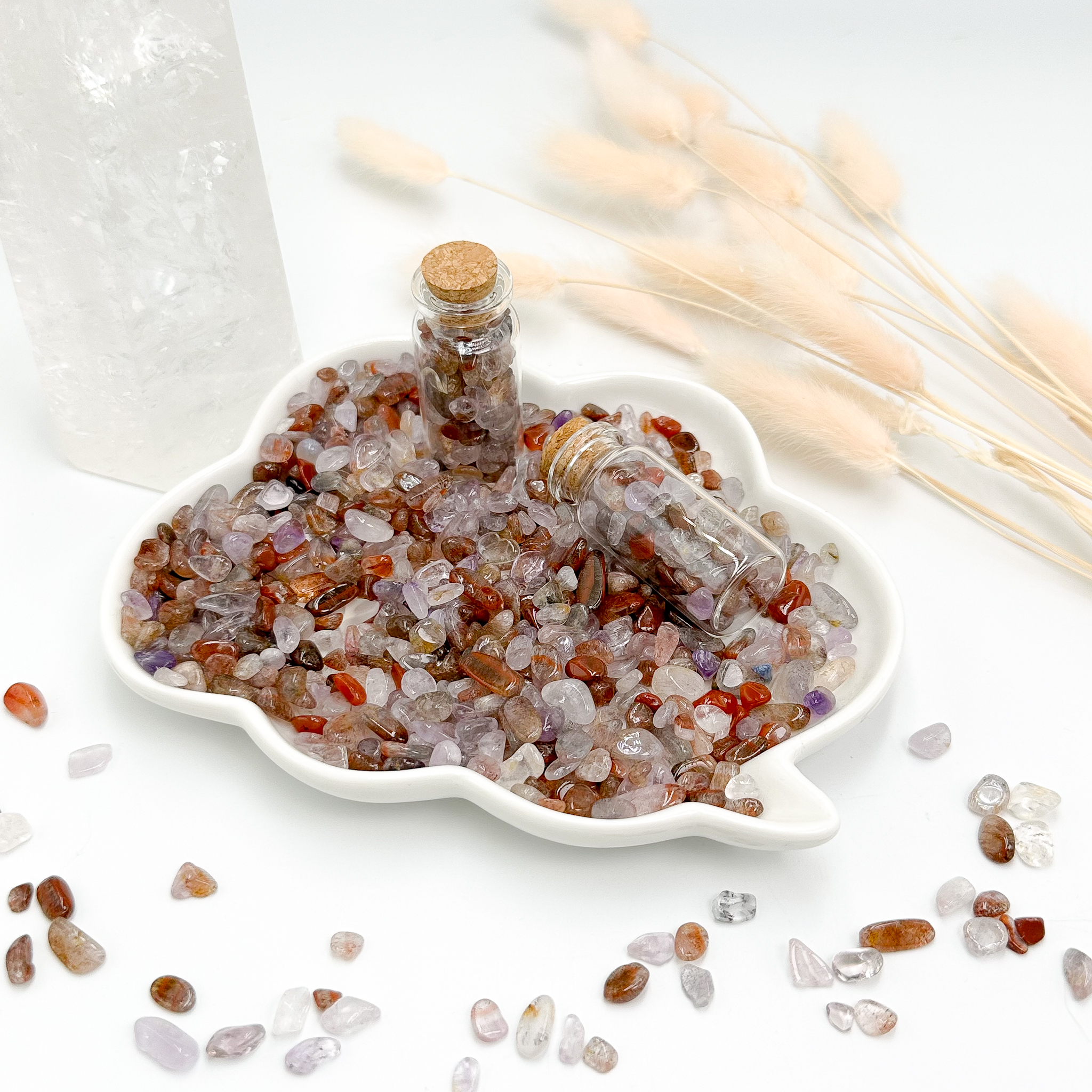 <<SG Seller>> CRZtales Assorted Crystal Chips Bottle Chips Crystal Stones Natural Crystal