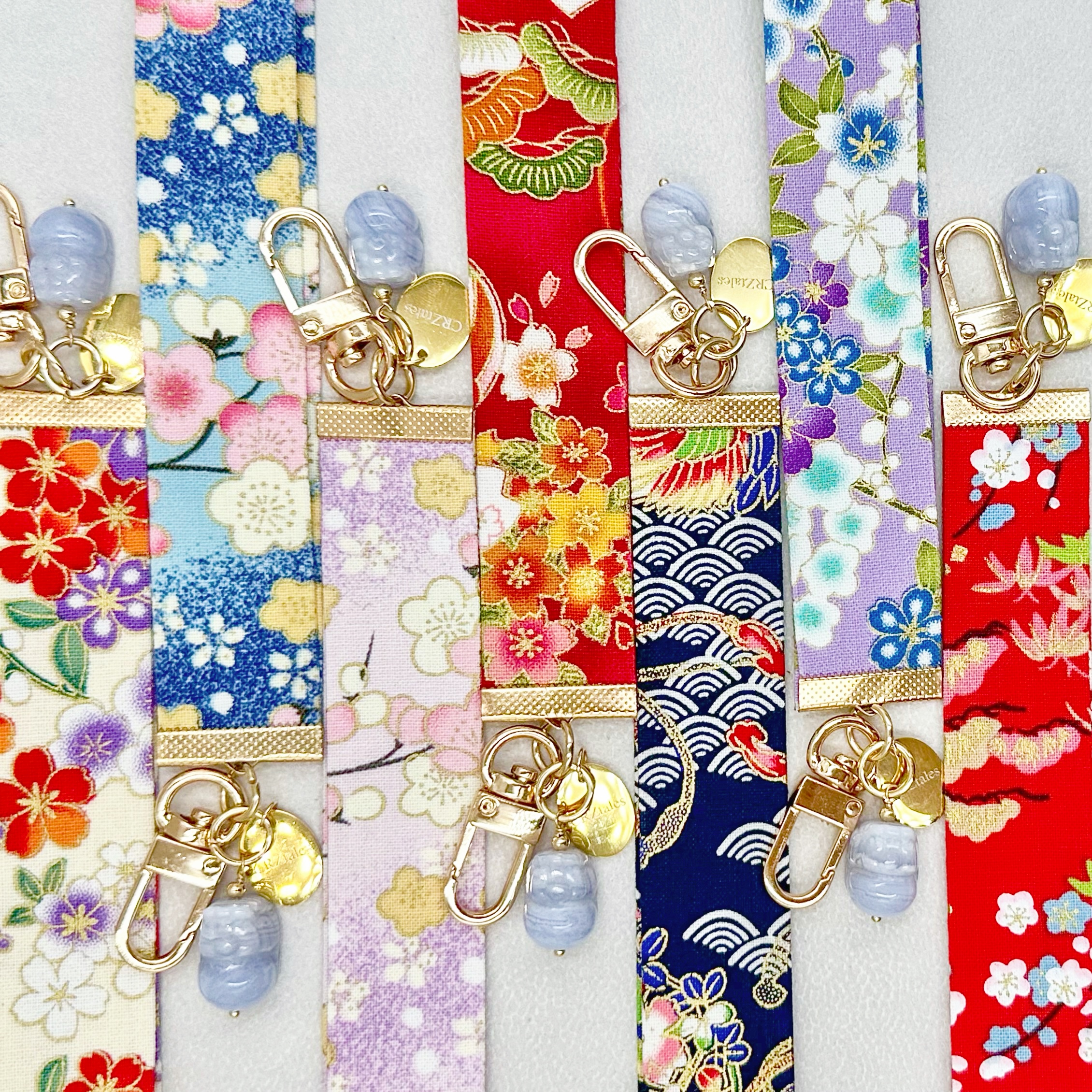 Blue Lace Agate Pixiu CRZFabWristlet