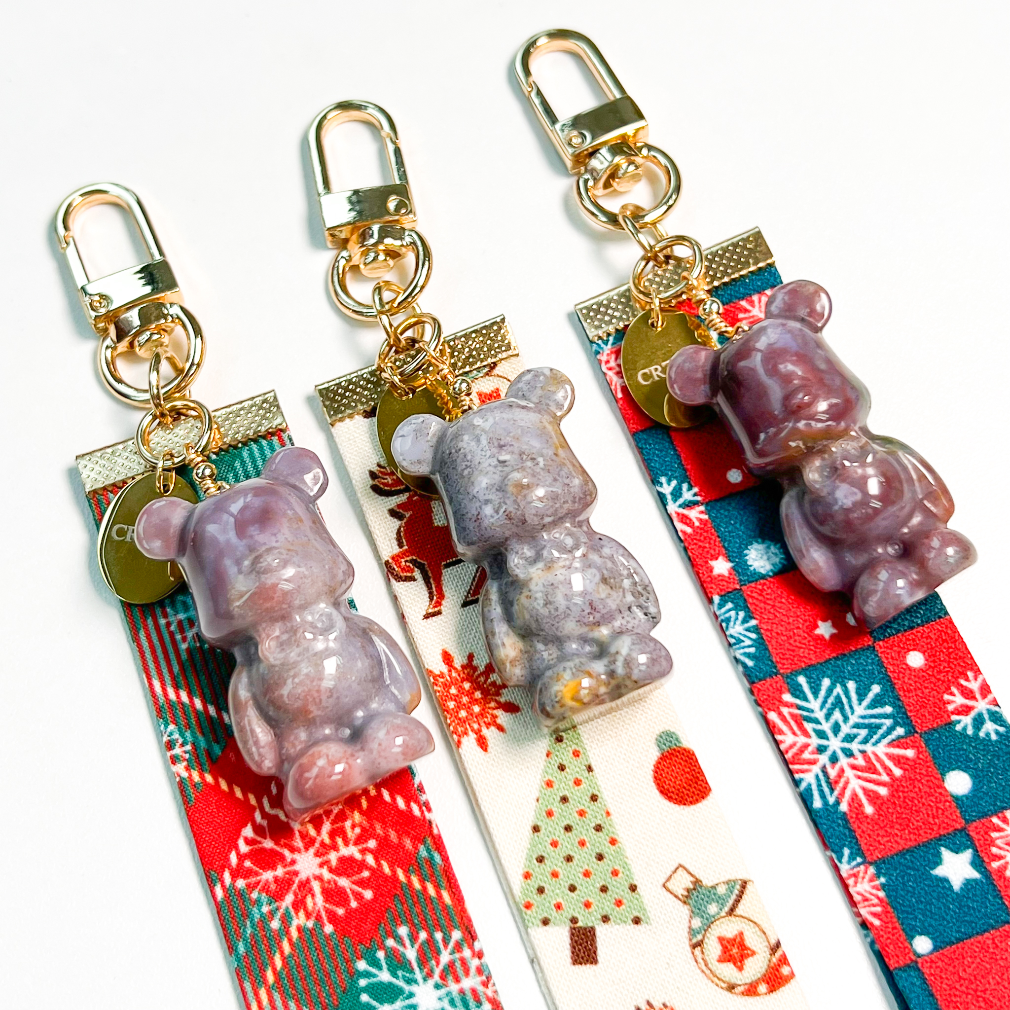 <<SG Seller>> CRZtales Ocean Jasper Bear Brick Crystal Charms Christmas Theme Fabric Chain CRZFabChain #CRZFabChains