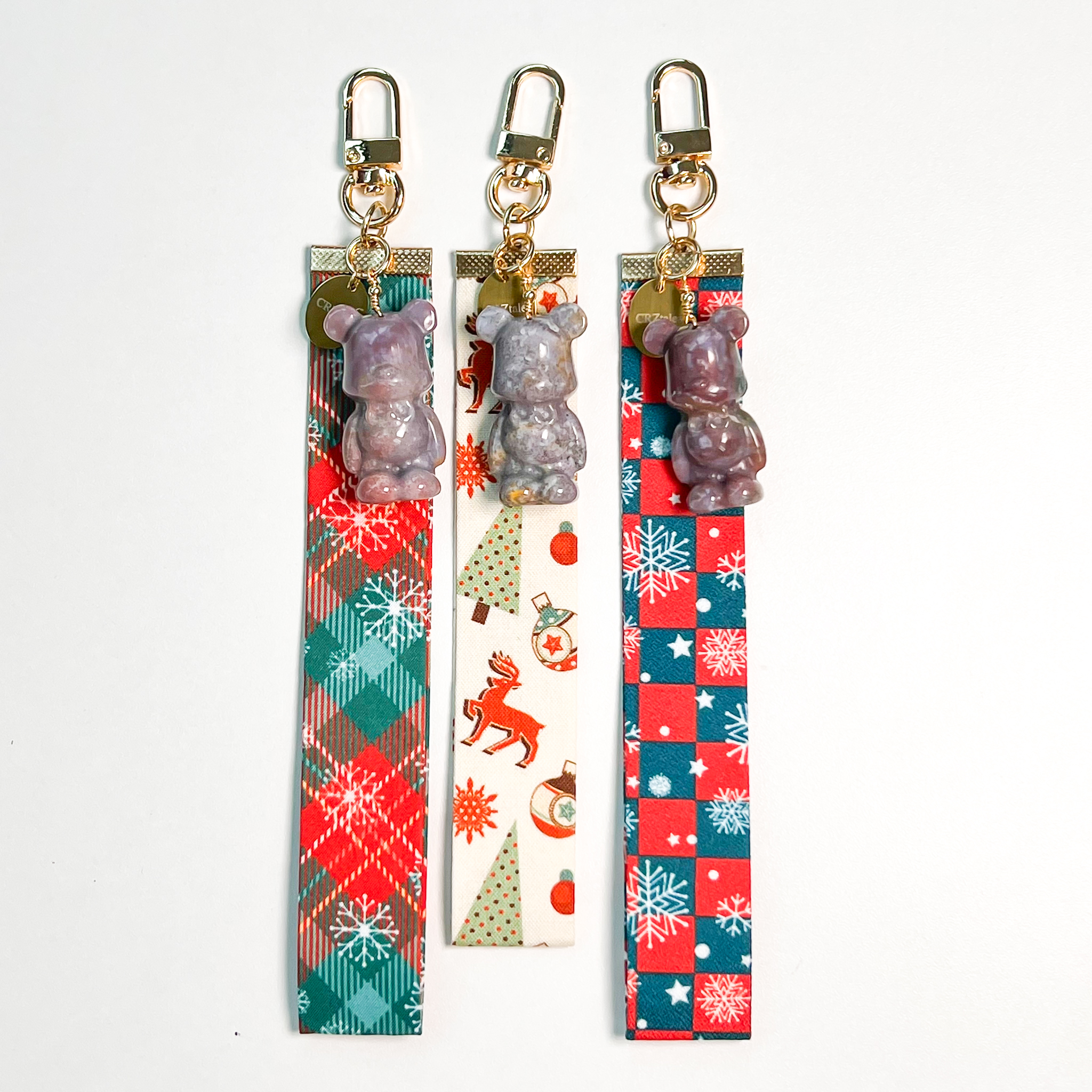 <<SG Seller>> CRZtales Ocean Jasper Bear Brick Crystal Charms Christmas Theme Fabric Chain CRZFabChain #CRZFabChains