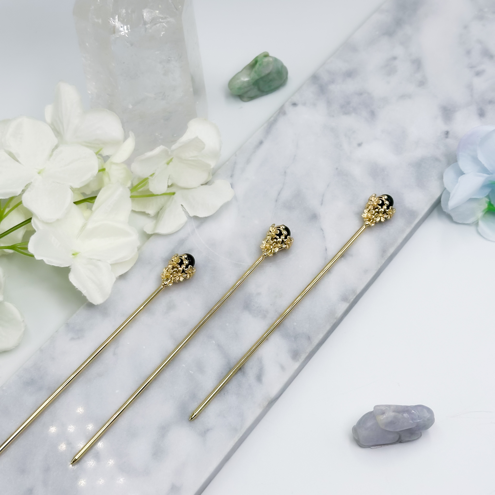 <<SG Seller>> CRZtales Assorted Jade Hair Stick Pins