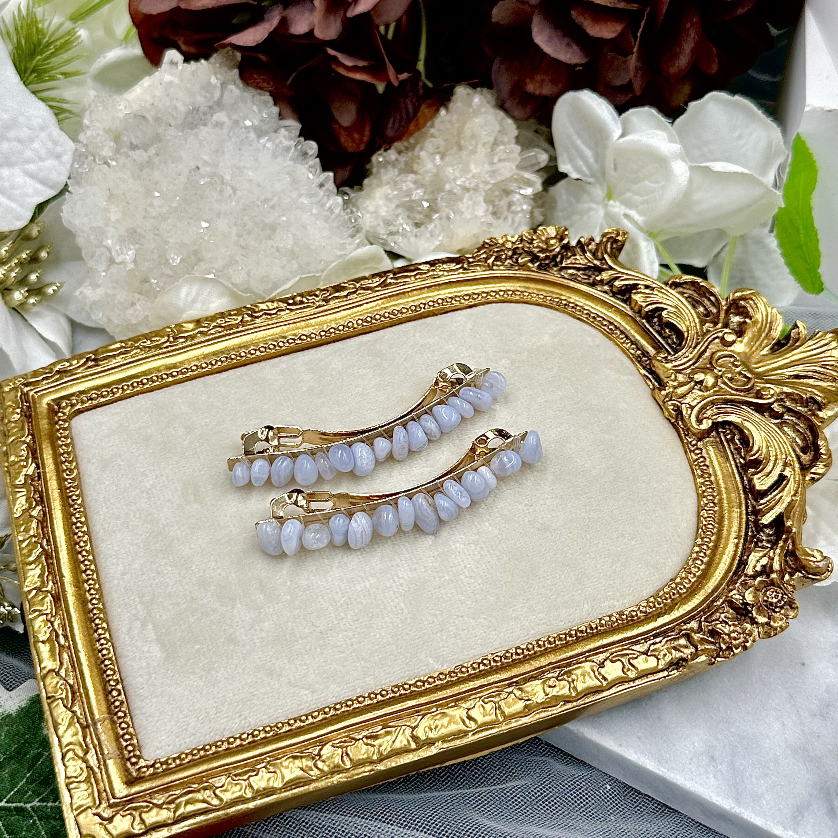 Blue Lace Agate CRZhairclip