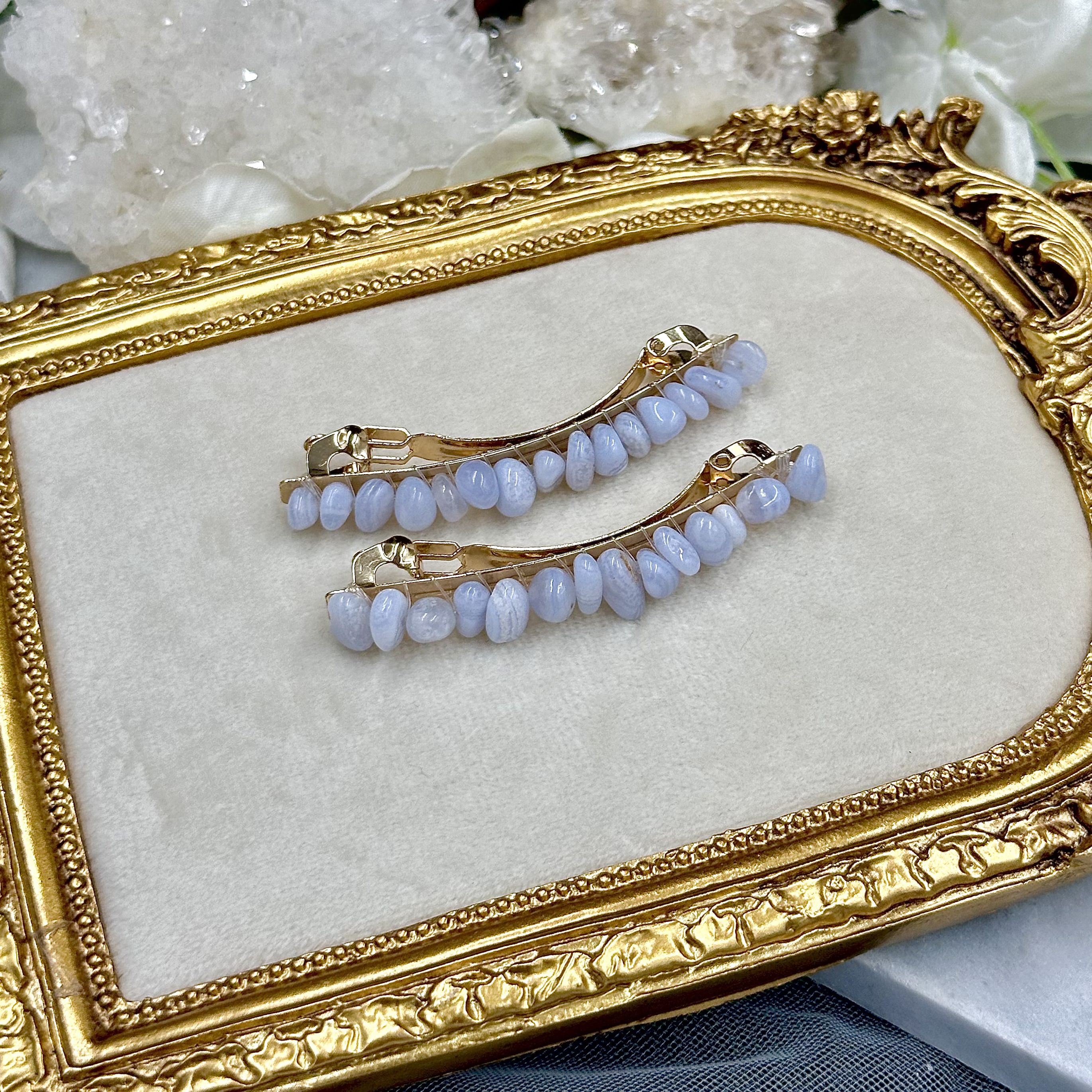 Blue Lace Agate CRZhairclip