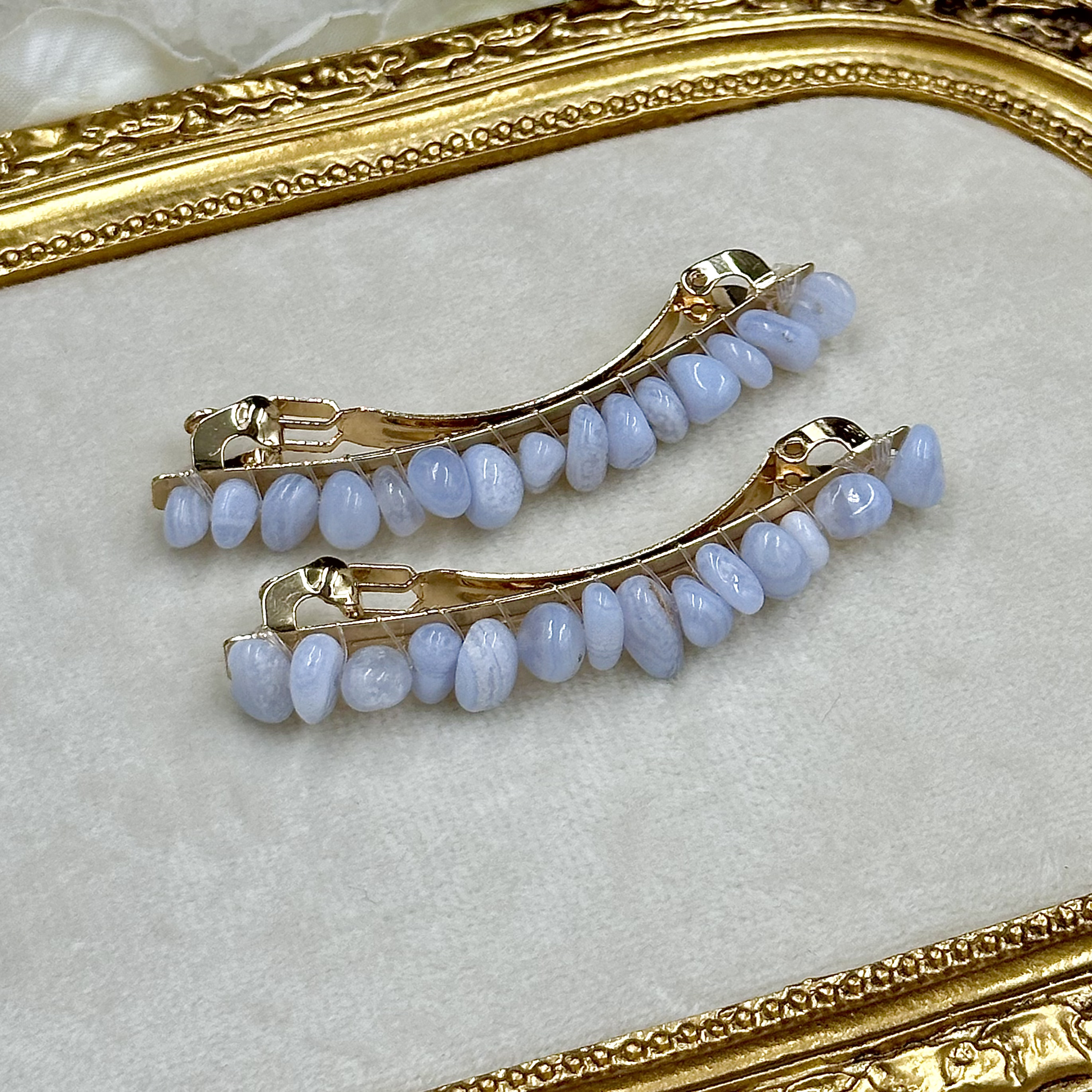 Blue Lace Agate CRZhairclip