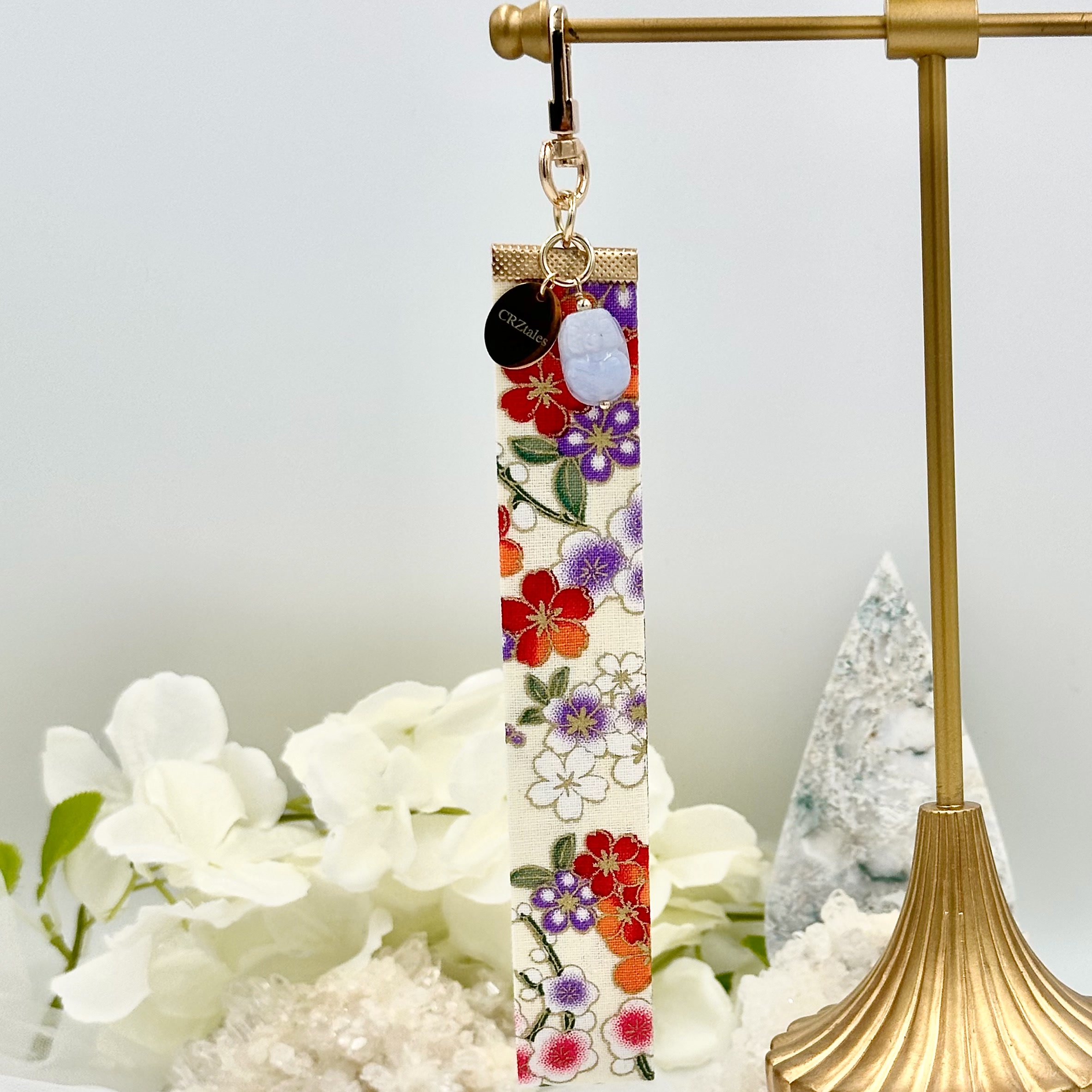 Blue Lace Agate Pixiu CRZFabWristlet