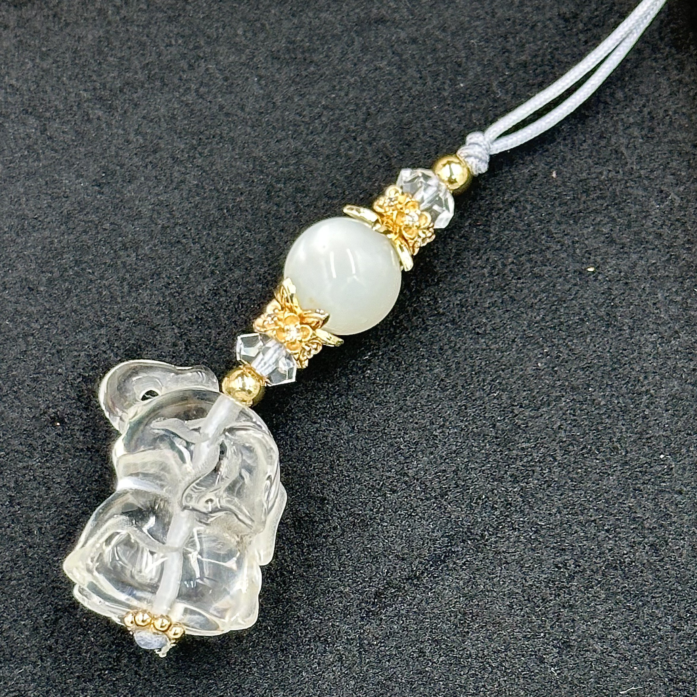 Clear Quartz Elephant HP Strap