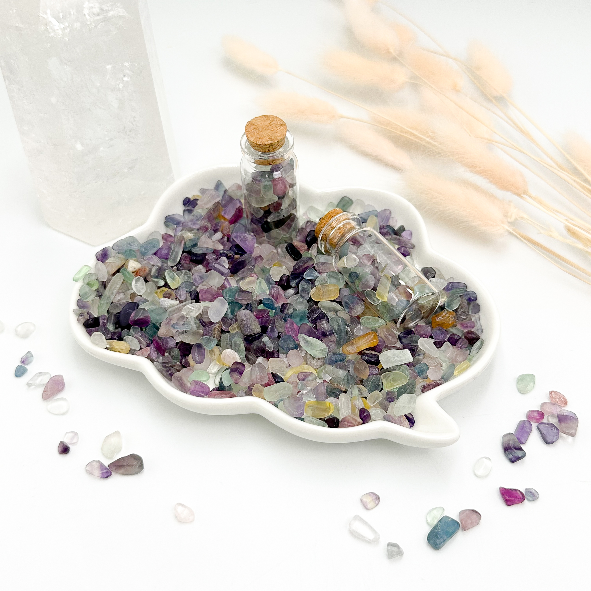 <<SG Seller>> CRZtales Assorted Crystal Chips Bottle Chips Crystal Stones Natural Crystal