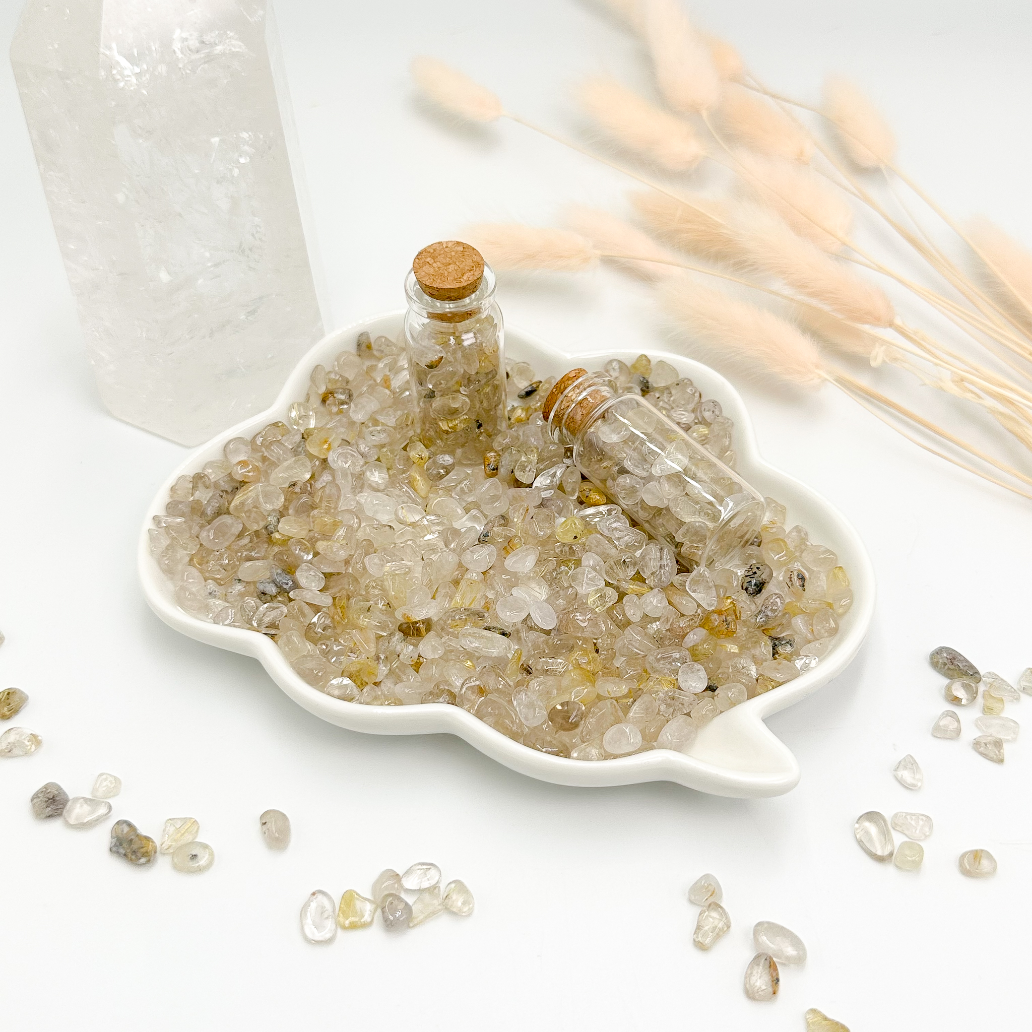 <<SG Seller>> CRZtales Assorted Crystal Chips Bottle Chips Crystal Stones Natural Crystal
