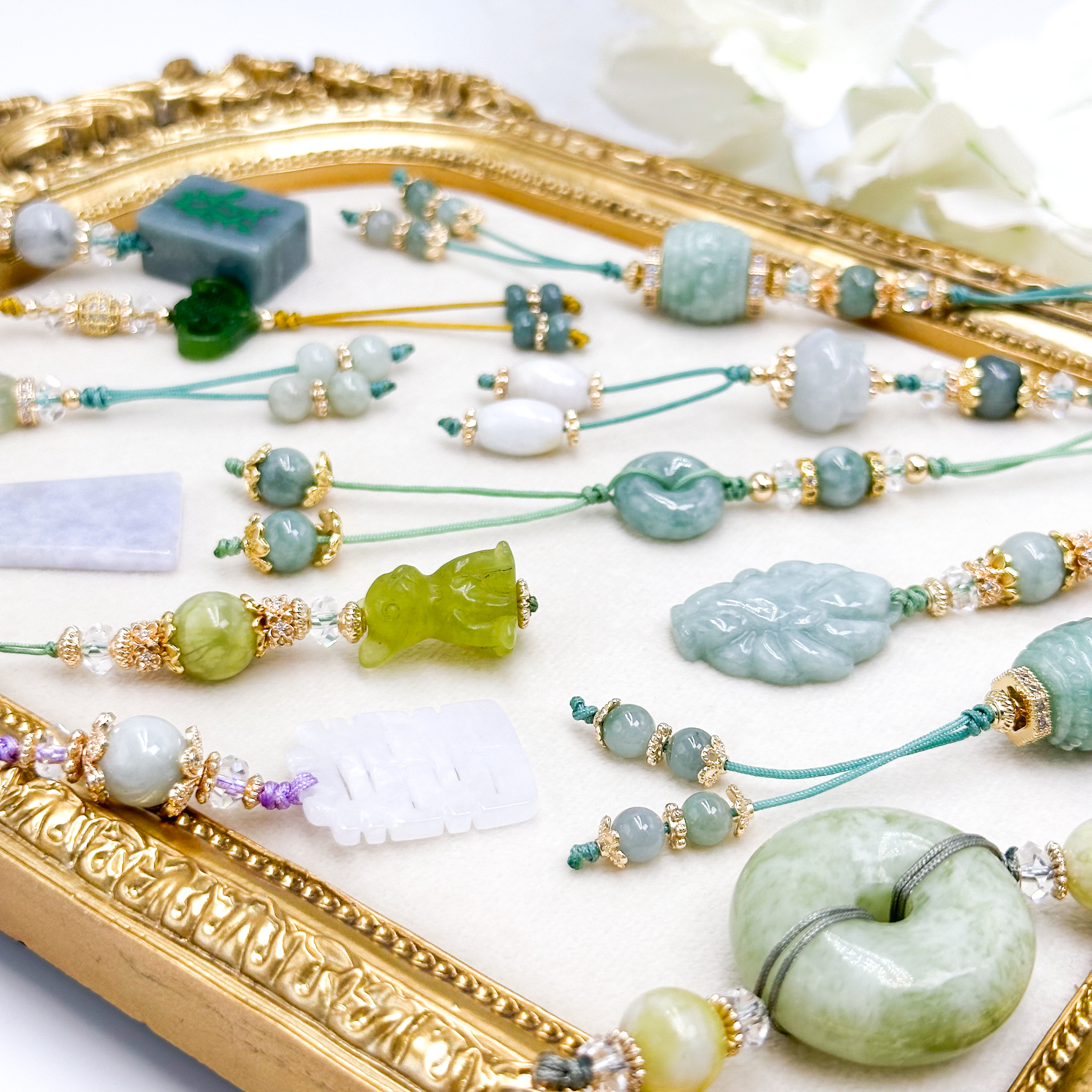 <<SG Seller>> CRZtales Assorted Jade HP Straps Gold Hardware