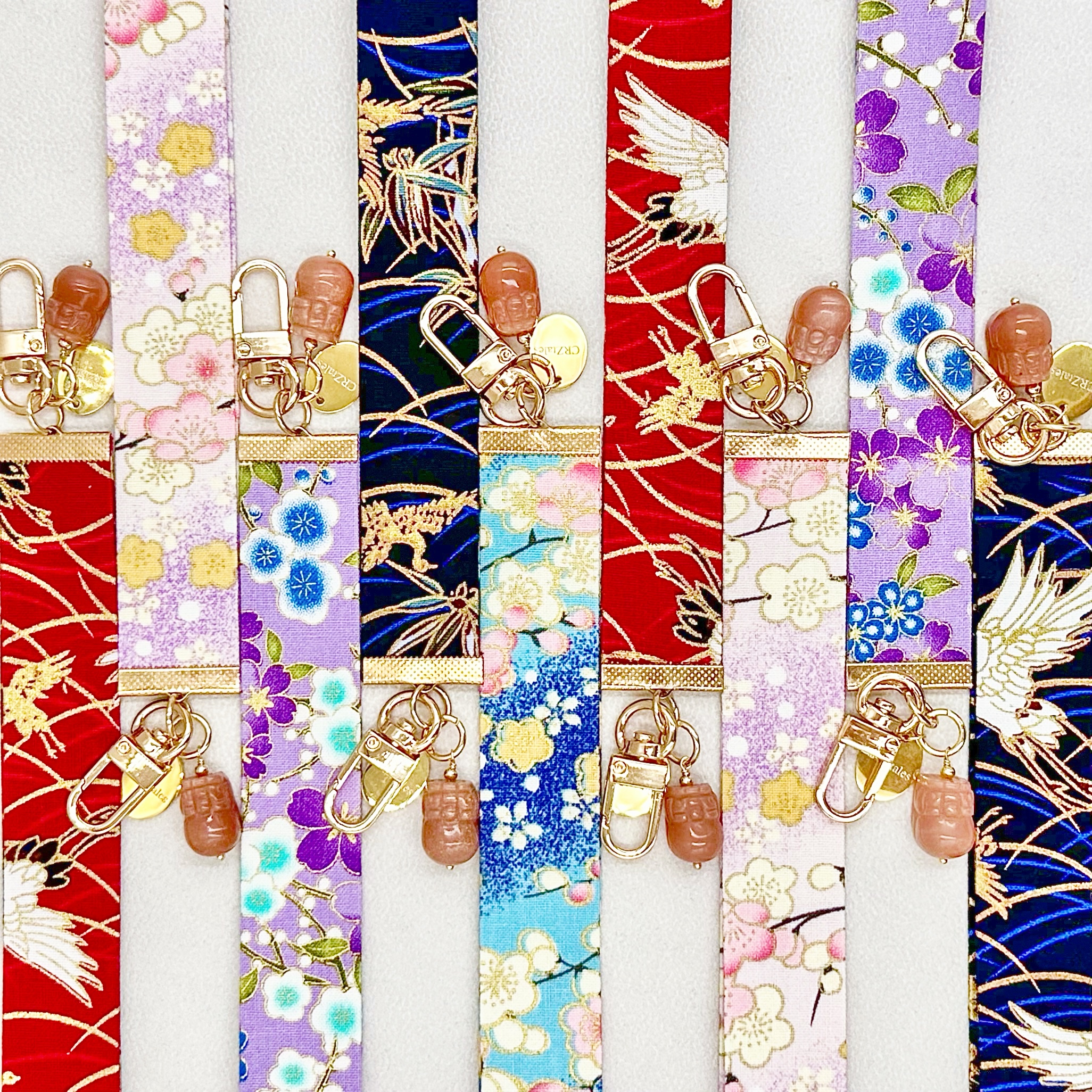 Peach Moonstone Pixiu CRZFabWristlet