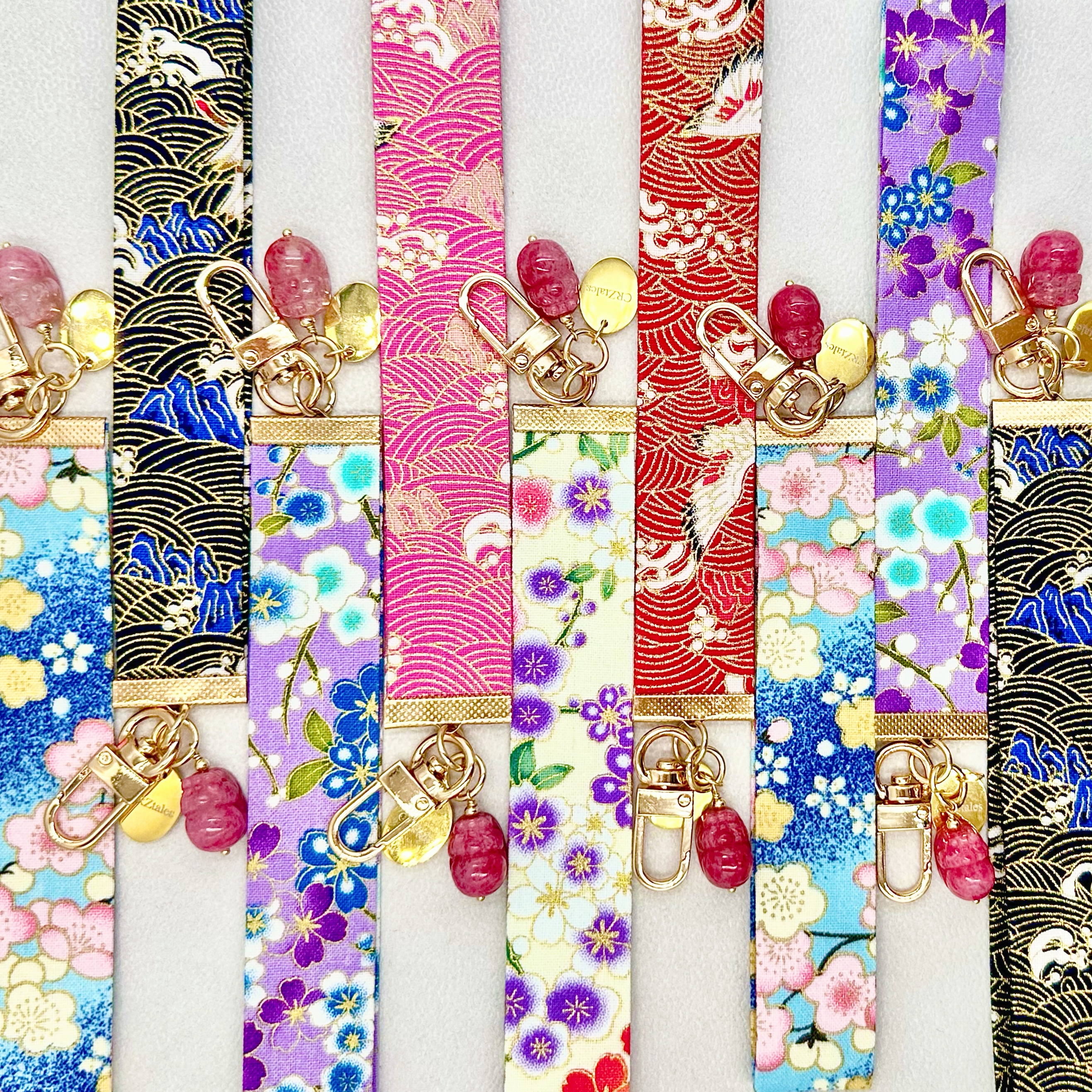 Sakura Rhodonite Pixiu CRZFabWristlet