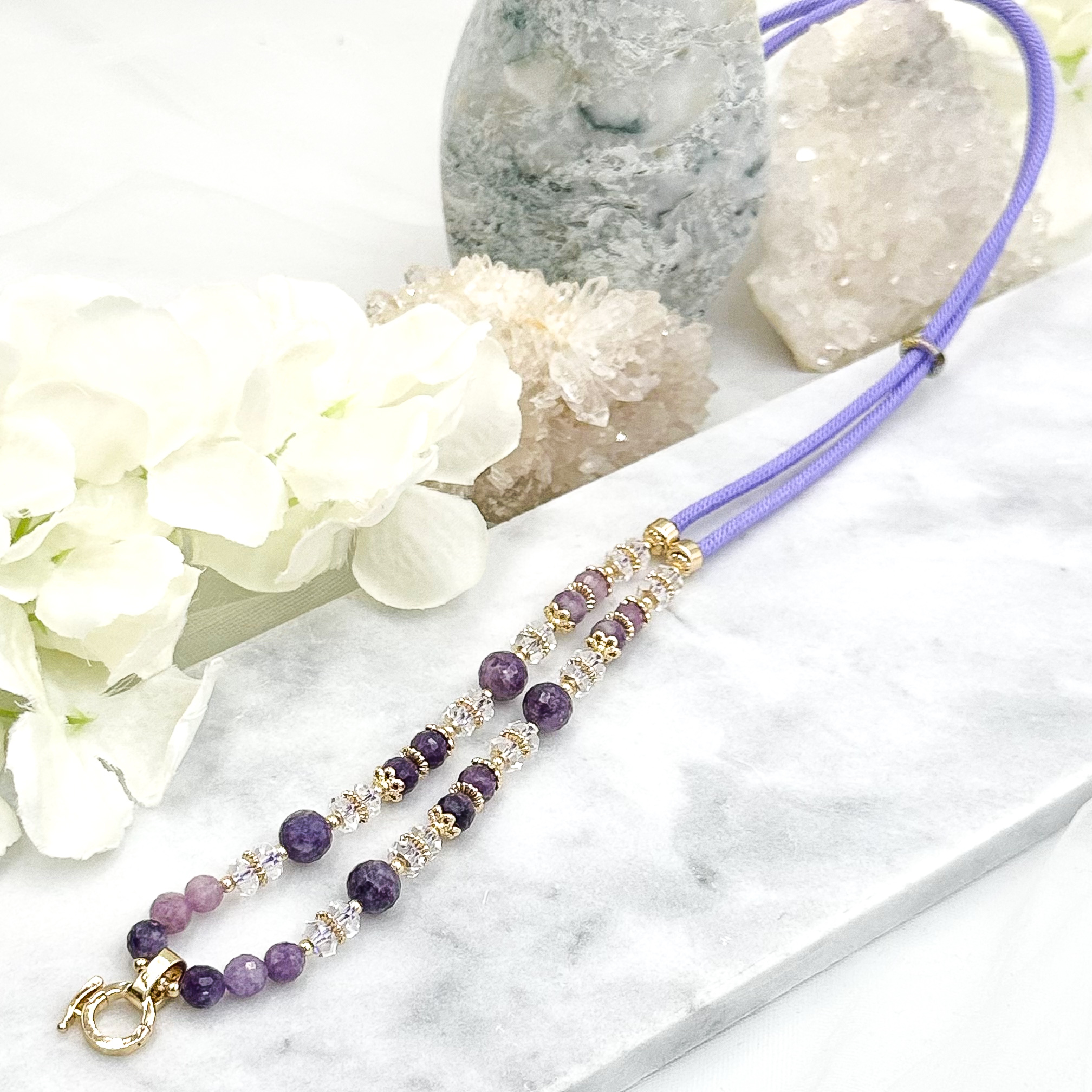 Faceted Lepidolite CRZnecklace