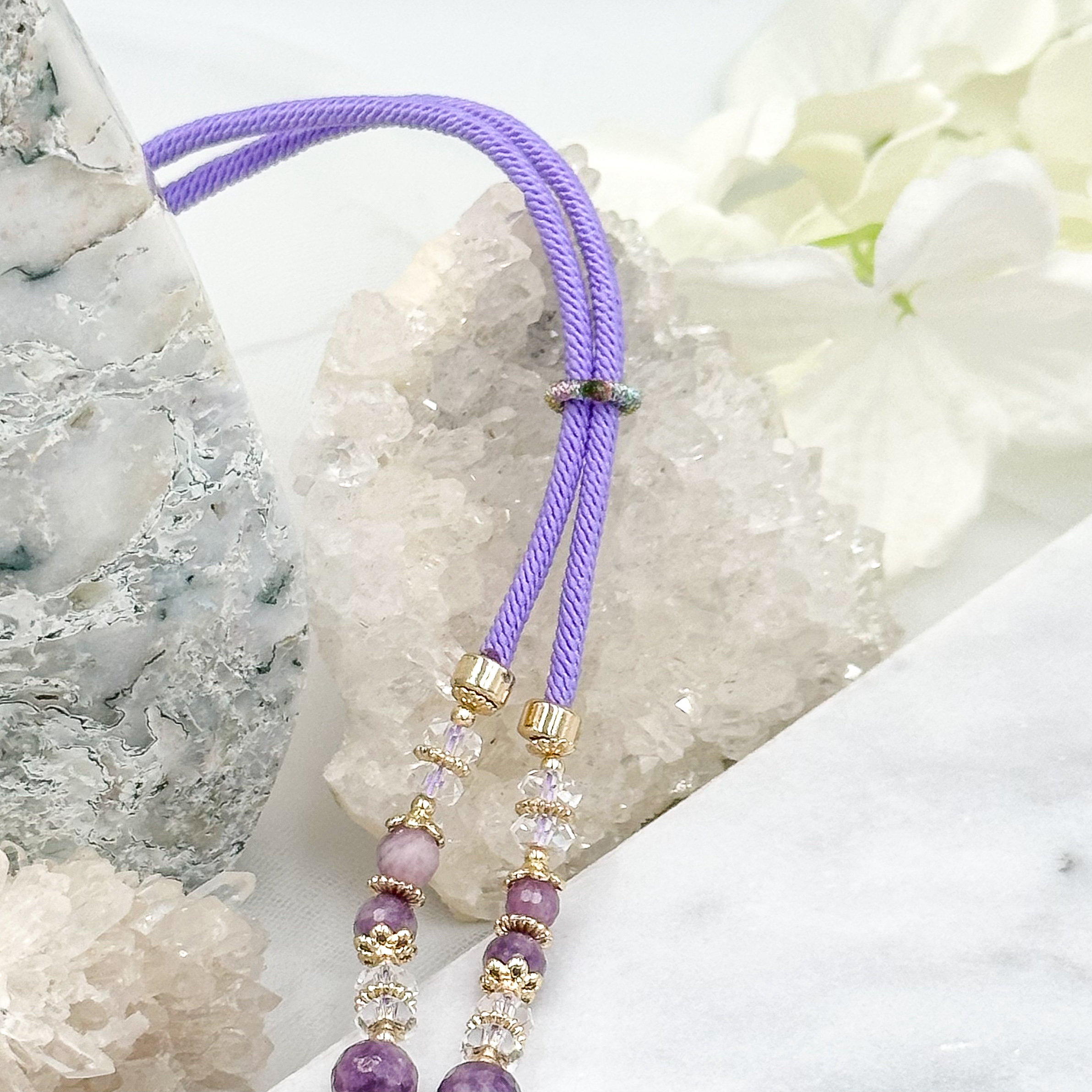 Faceted Lepidolite CRZnecklace