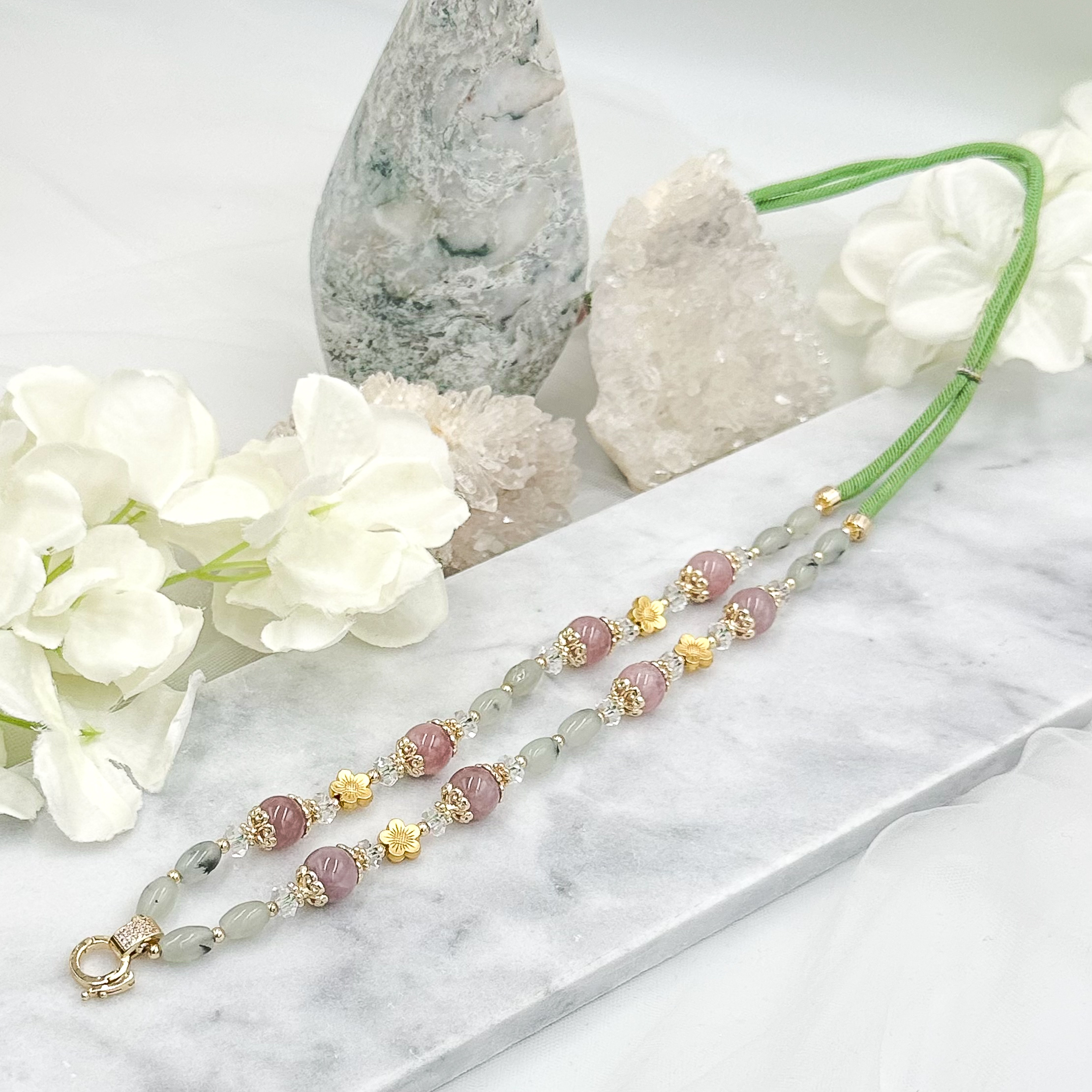 Dendritic Agate Rose Qaurtz CRZnecklace