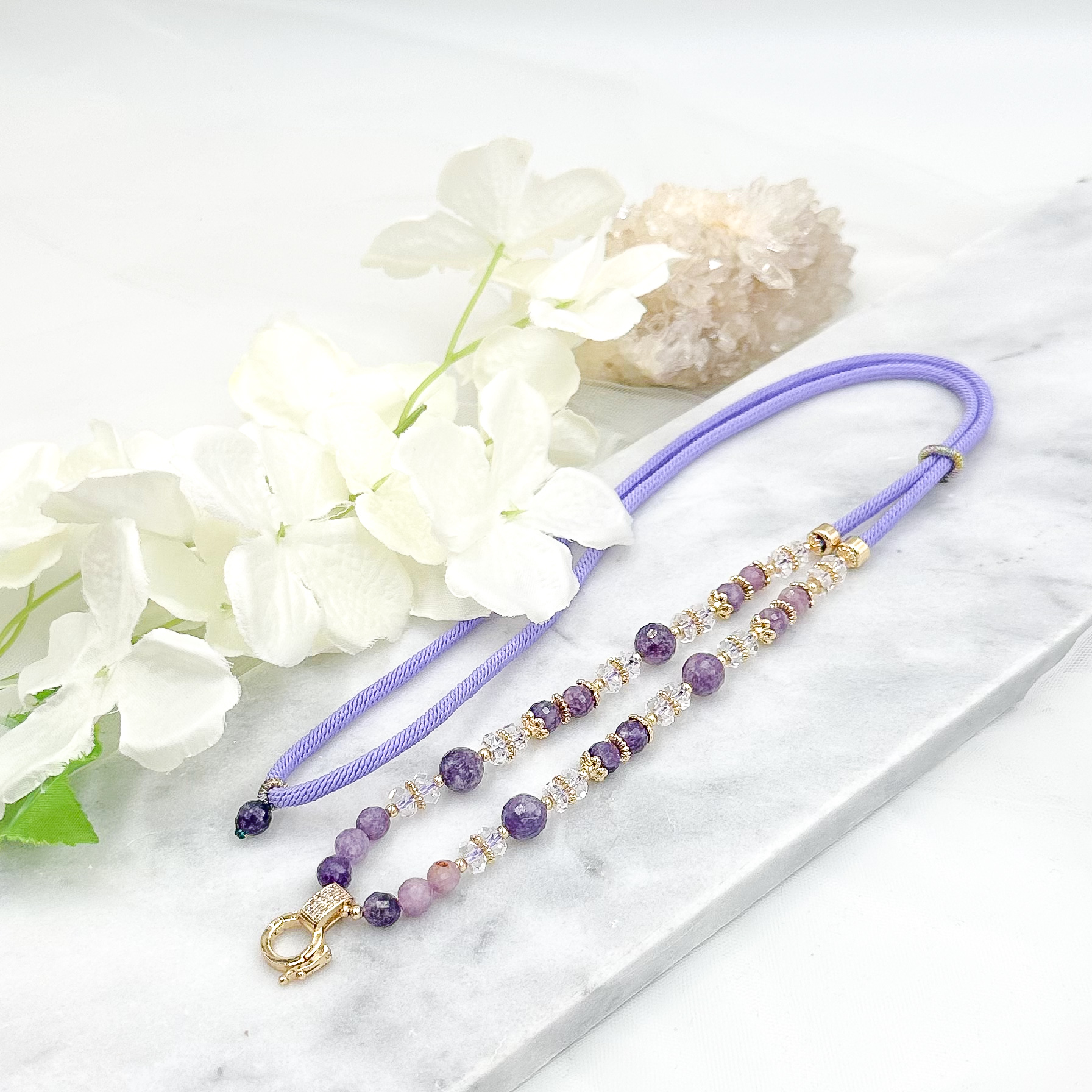 Faceted Lepidolite CRZnecklace