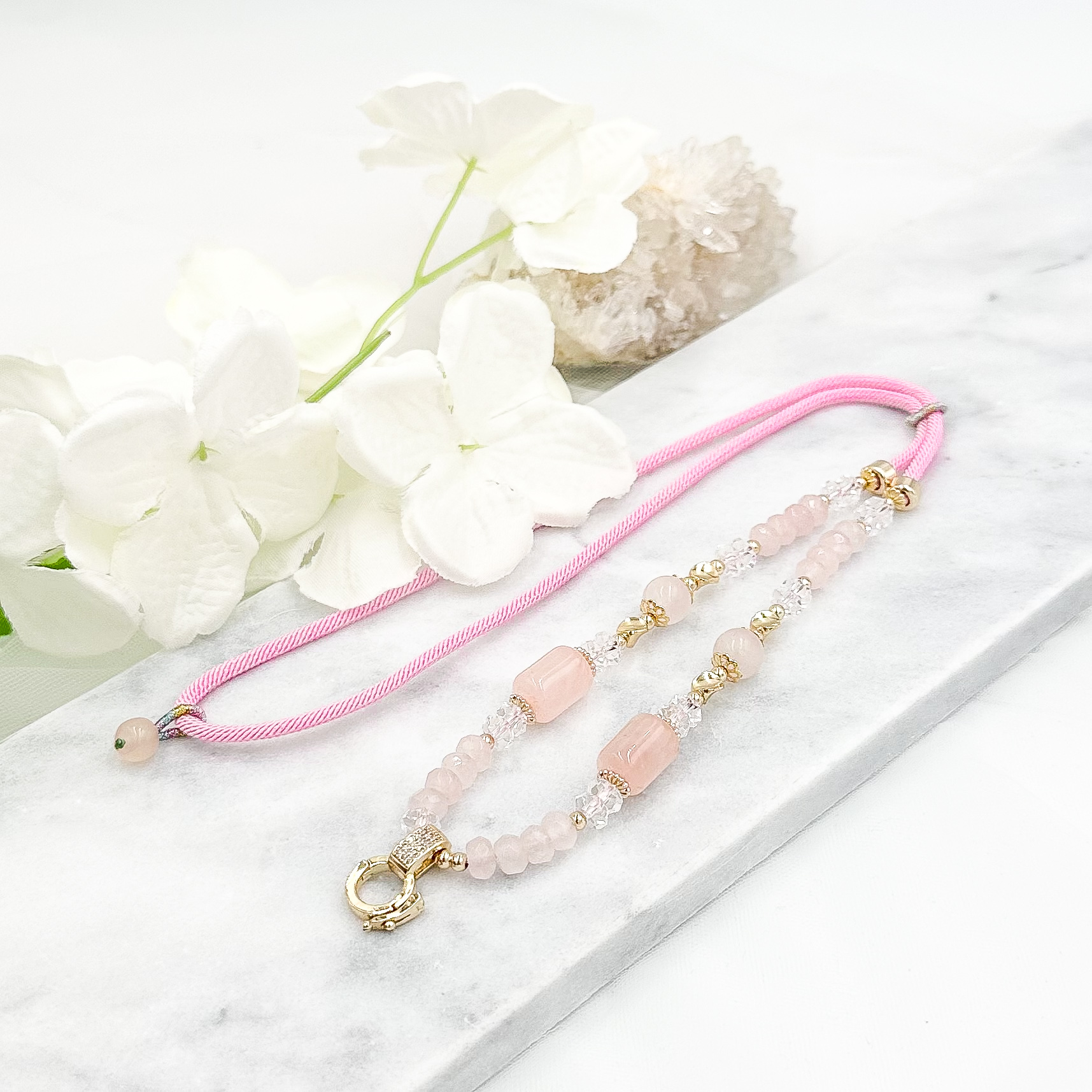 Rose Qaurtz CRZnecklace