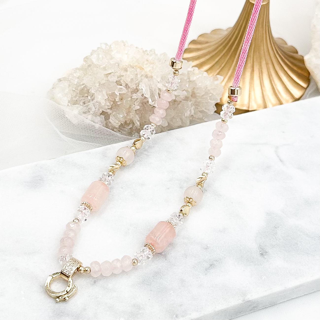 Rose Qaurtz CRZnecklace
