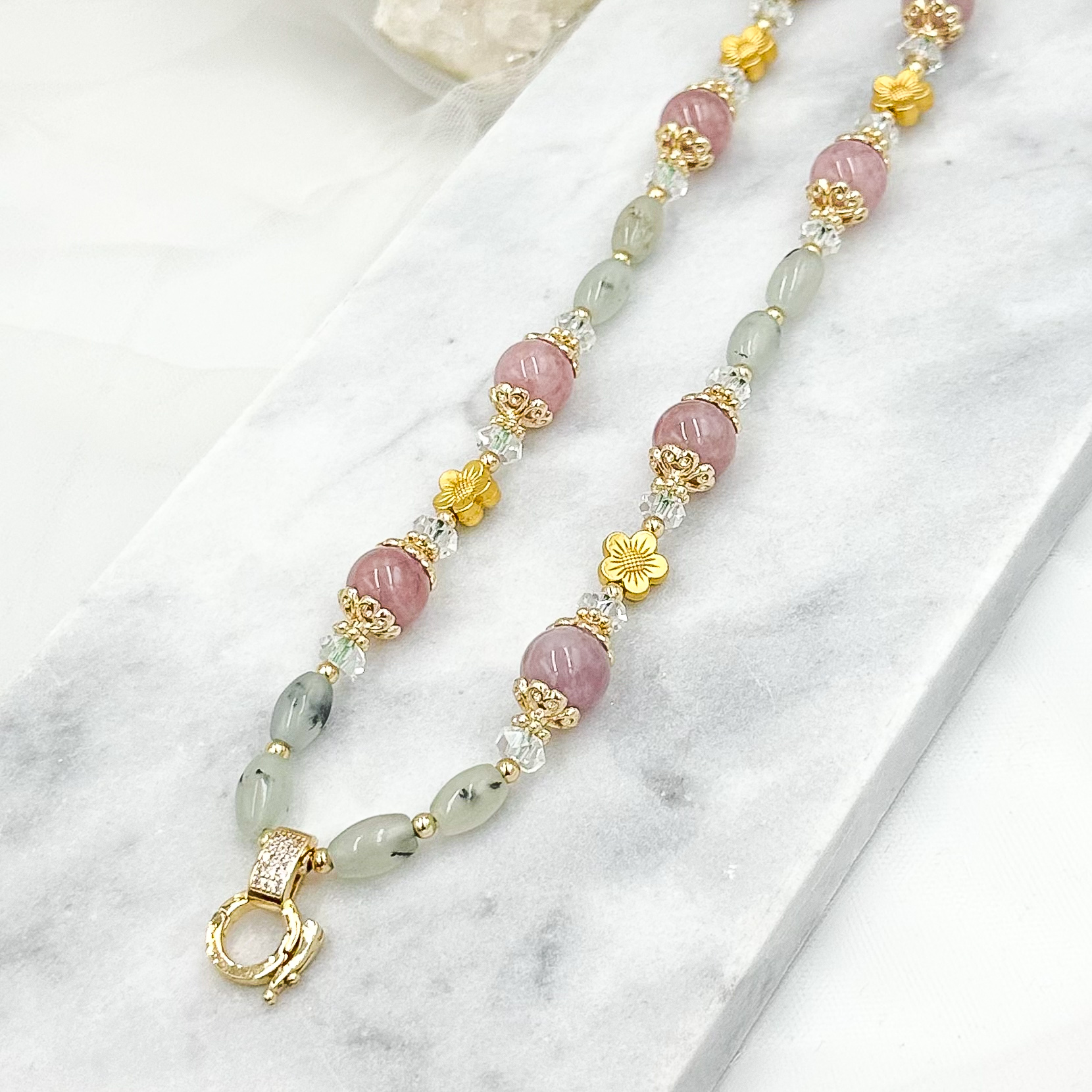 Dendritic Agate Rose Qaurtz CRZnecklace