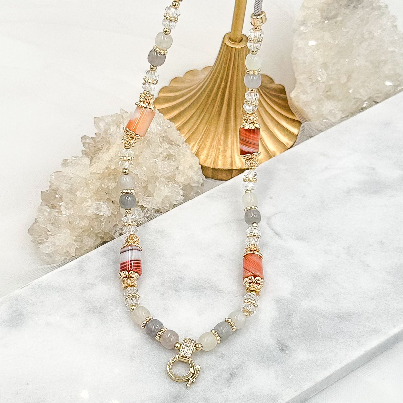 Nephrite & Carnelian CRZnecklace