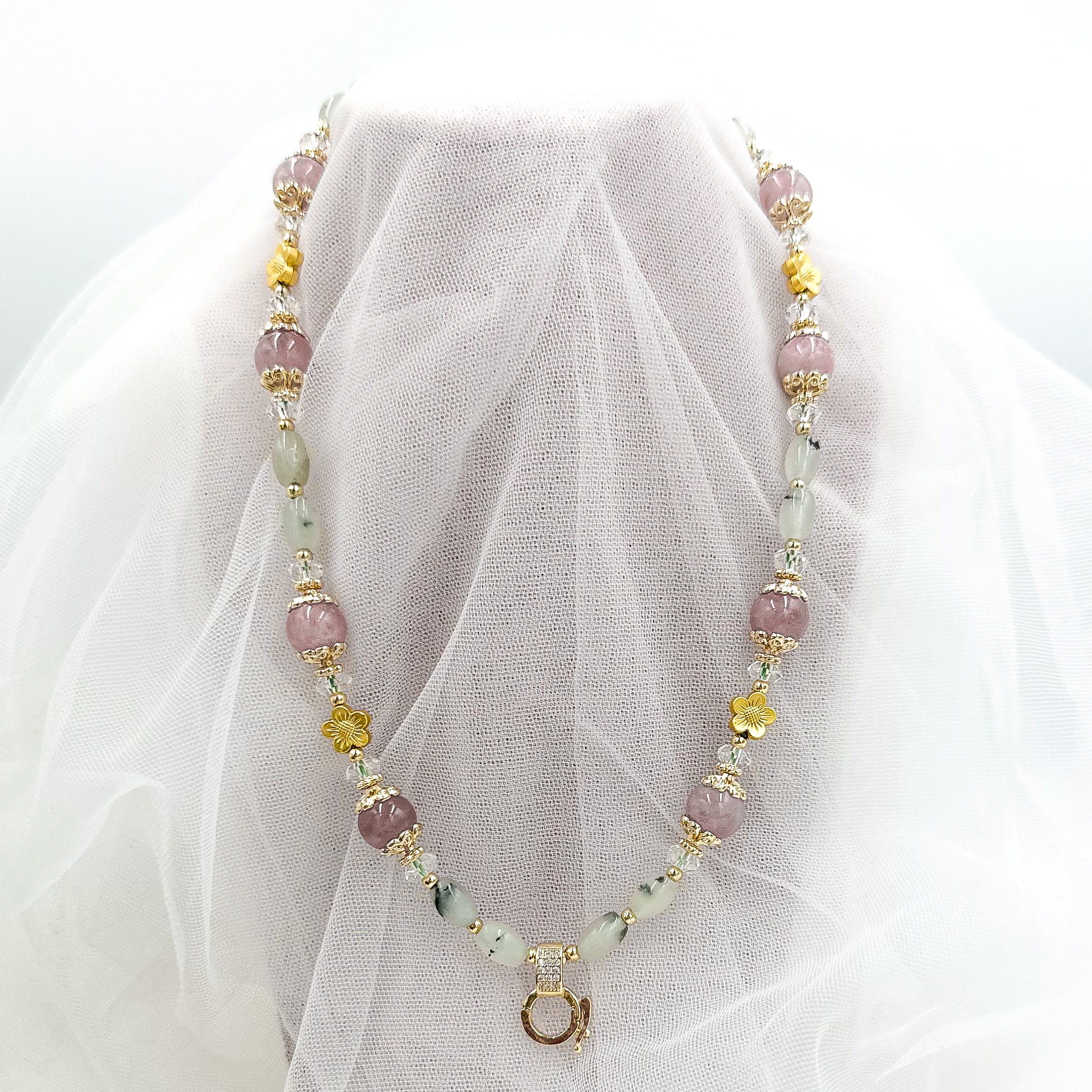 Dendritic Agate Rose Qaurtz CRZnecklace