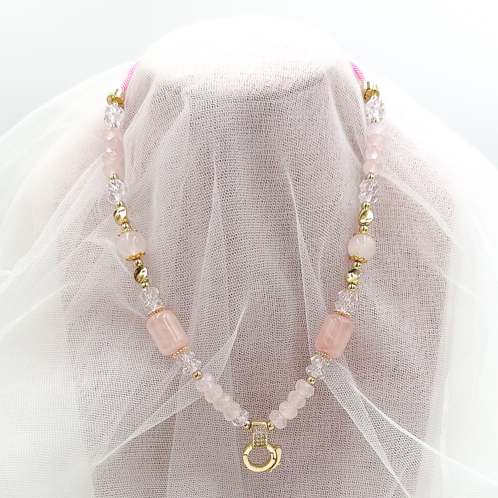 Rose Qaurtz CRZnecklace