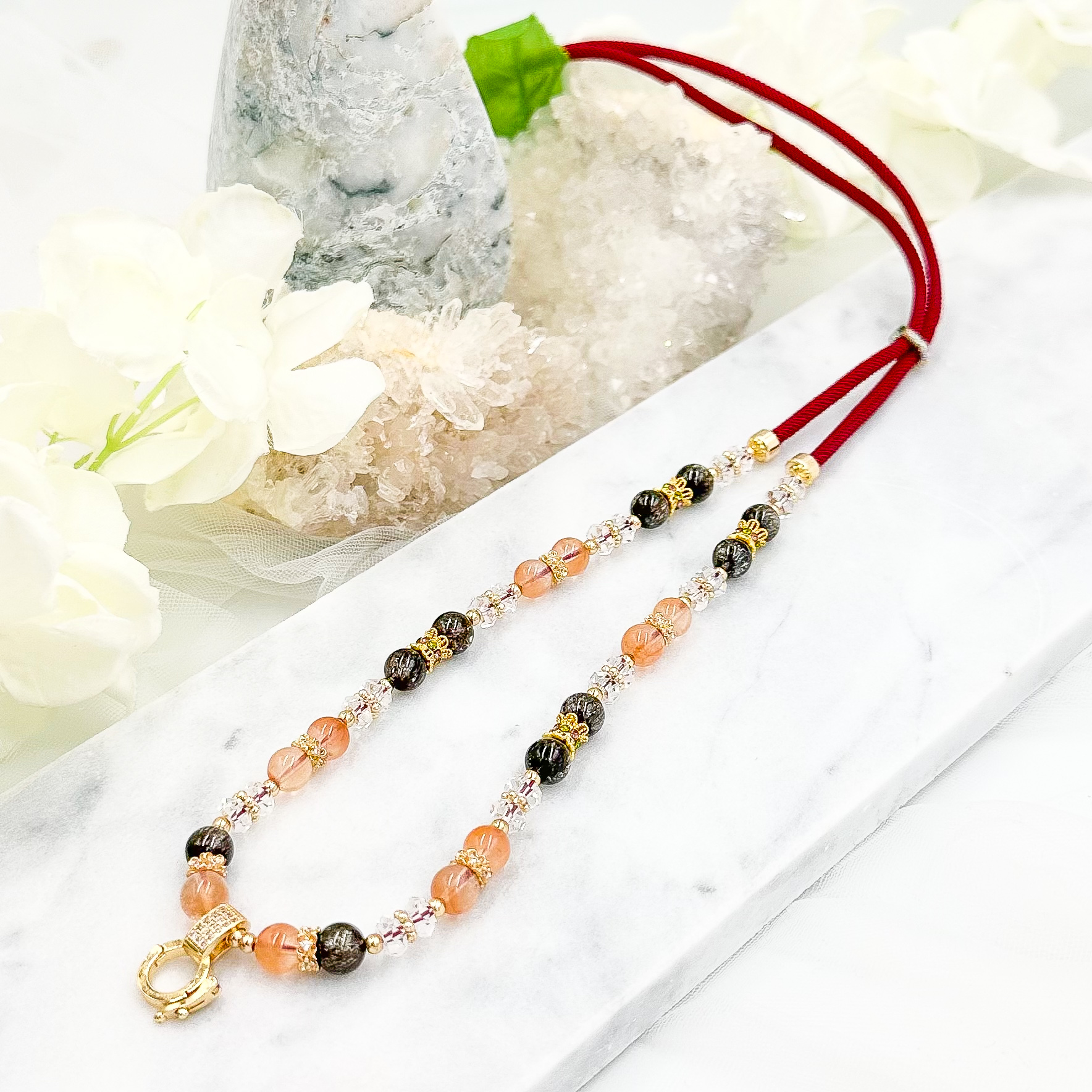 Red Rabbit Hair & Blackcurrant Super 7 CRZnecklace