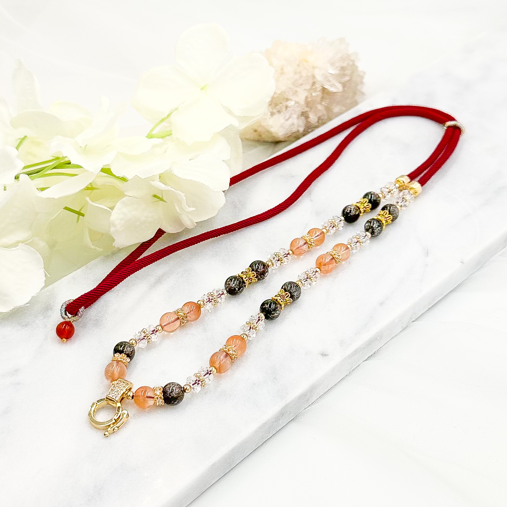 Red Rabbit Hair & Blackcurrant Super 7 CRZnecklace