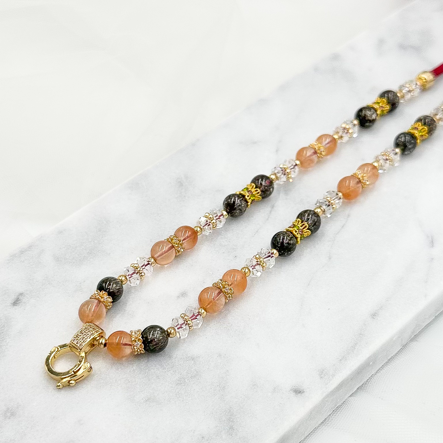 Red Rabbit Hair & Blackcurrant Super 7 CRZnecklace