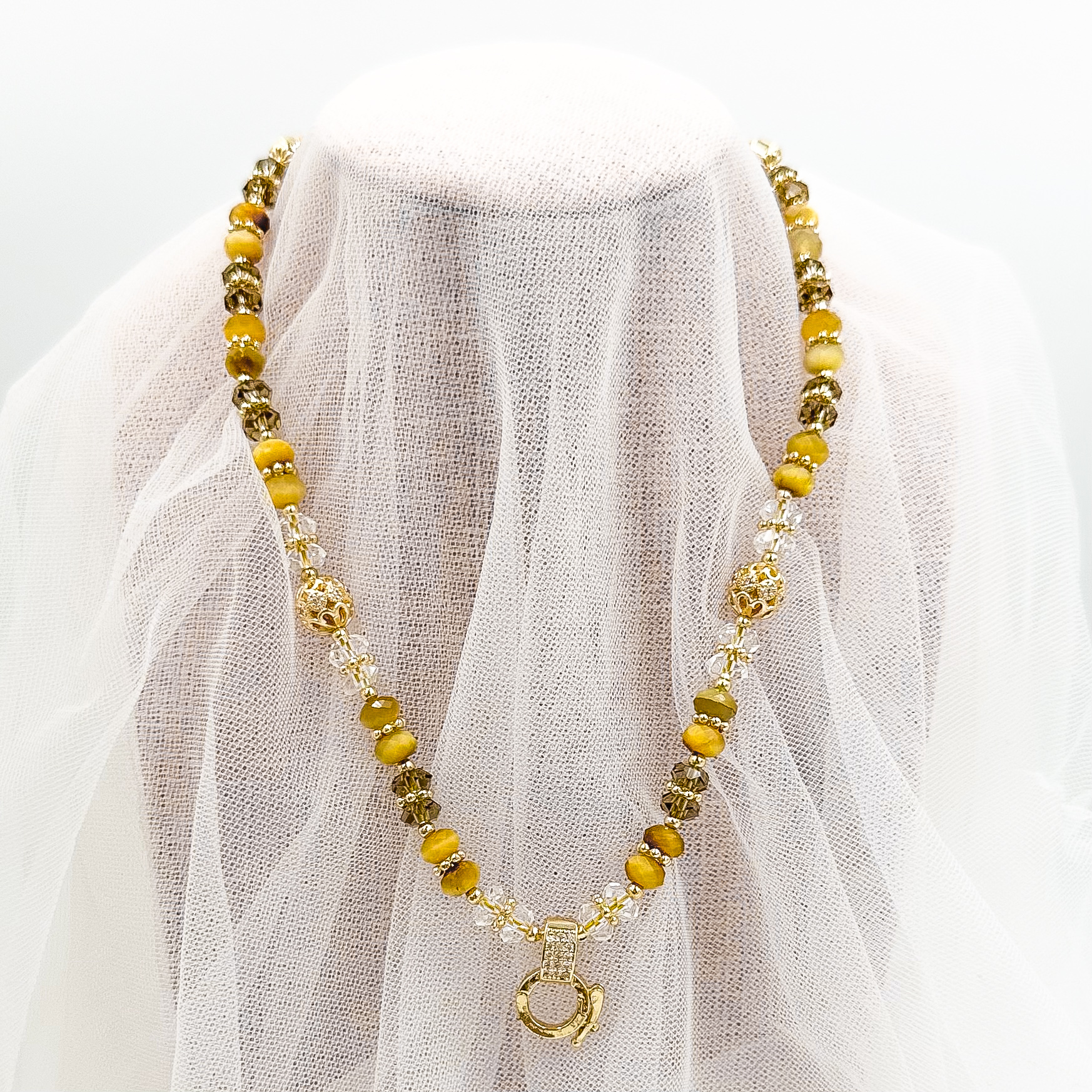 Faceted Yellow Tiger Eye CRZnecklace
