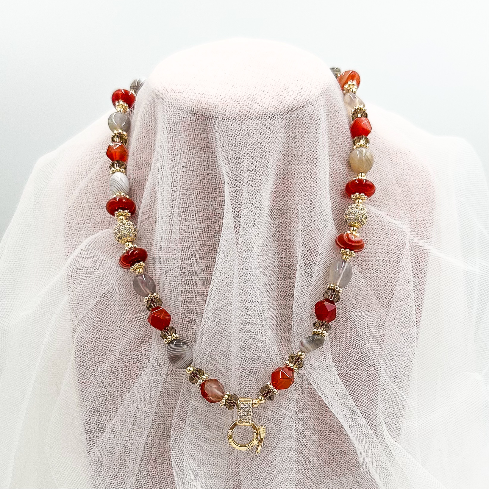 Carnelian Botswana Agate CRZnecklace