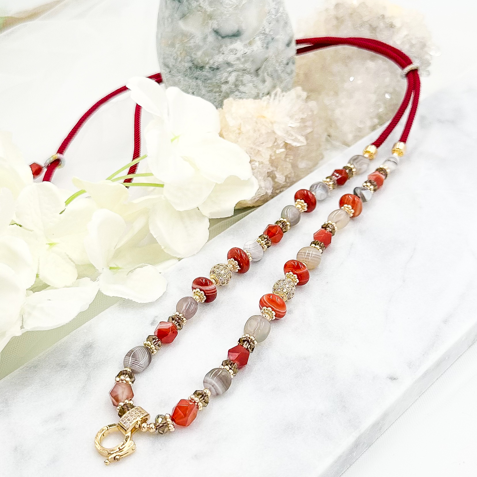 Carnelian Botswana Agate CRZnecklace