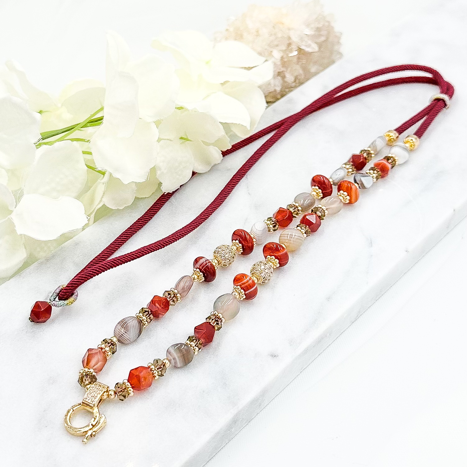 Carnelian Botswana Agate CRZnecklace
