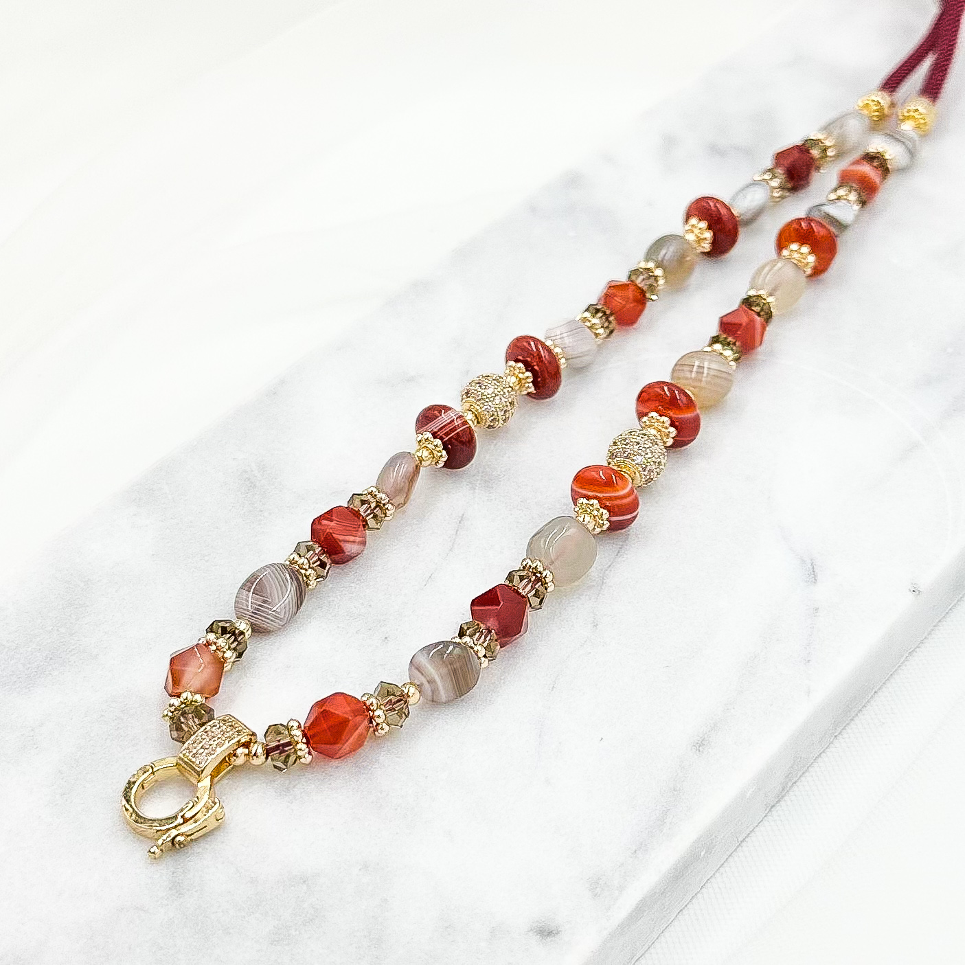 Carnelian Botswana Agate CRZnecklace
