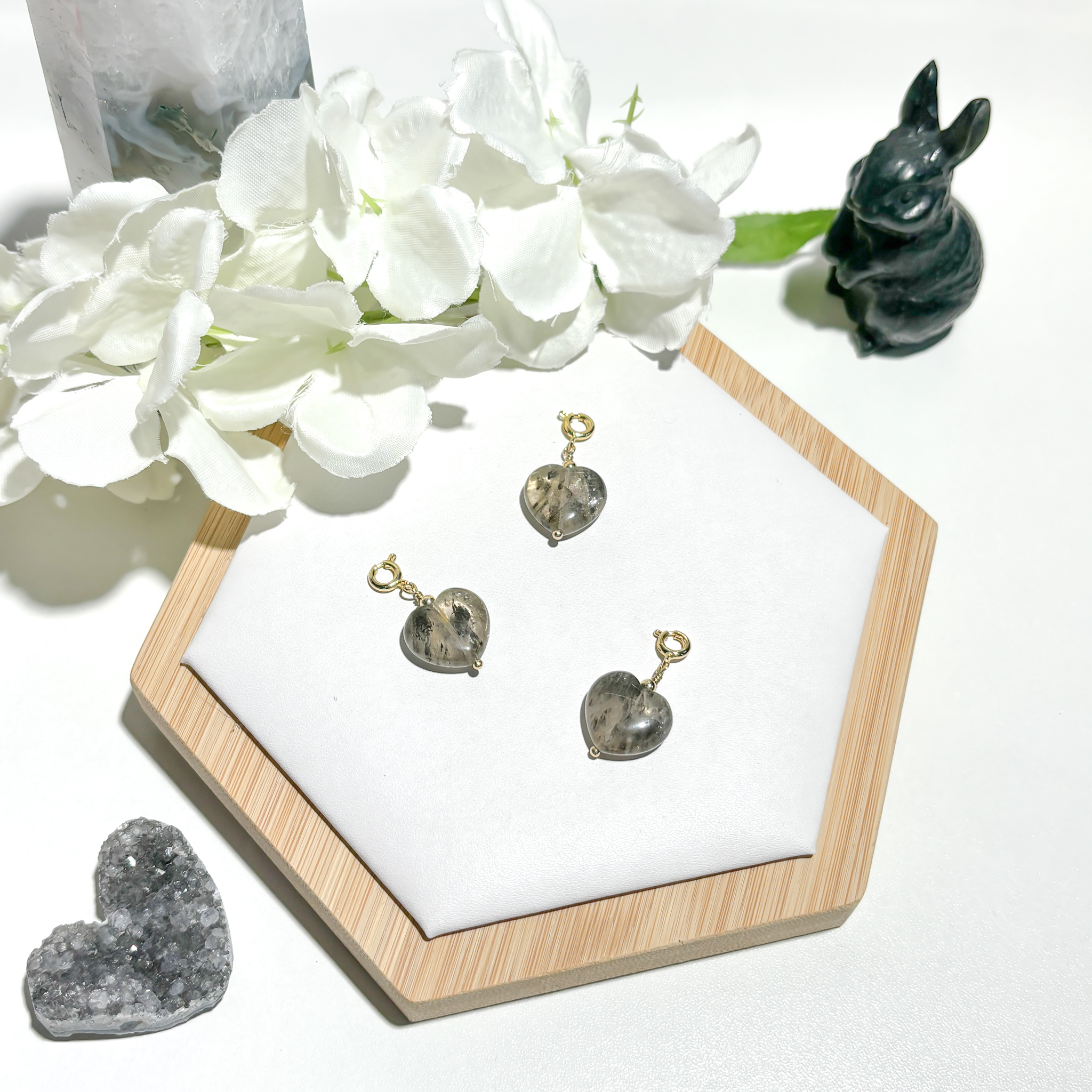 <<SG Seller>> CRZtales Black Feather A23 Heart Charmie #CRZcharmie