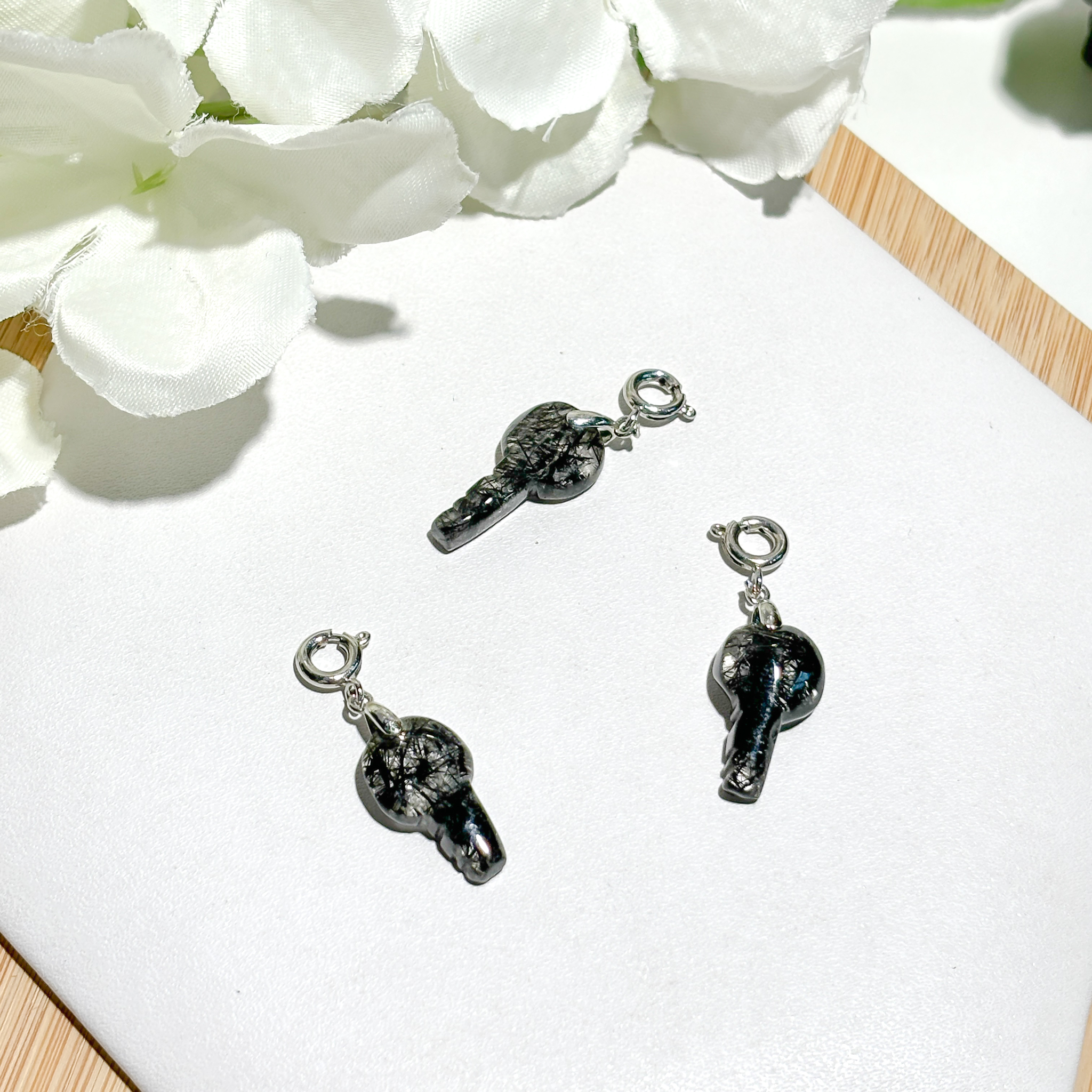 <<SG Seller>> CRZtales Black Rutile Charmie #CRZcharmie