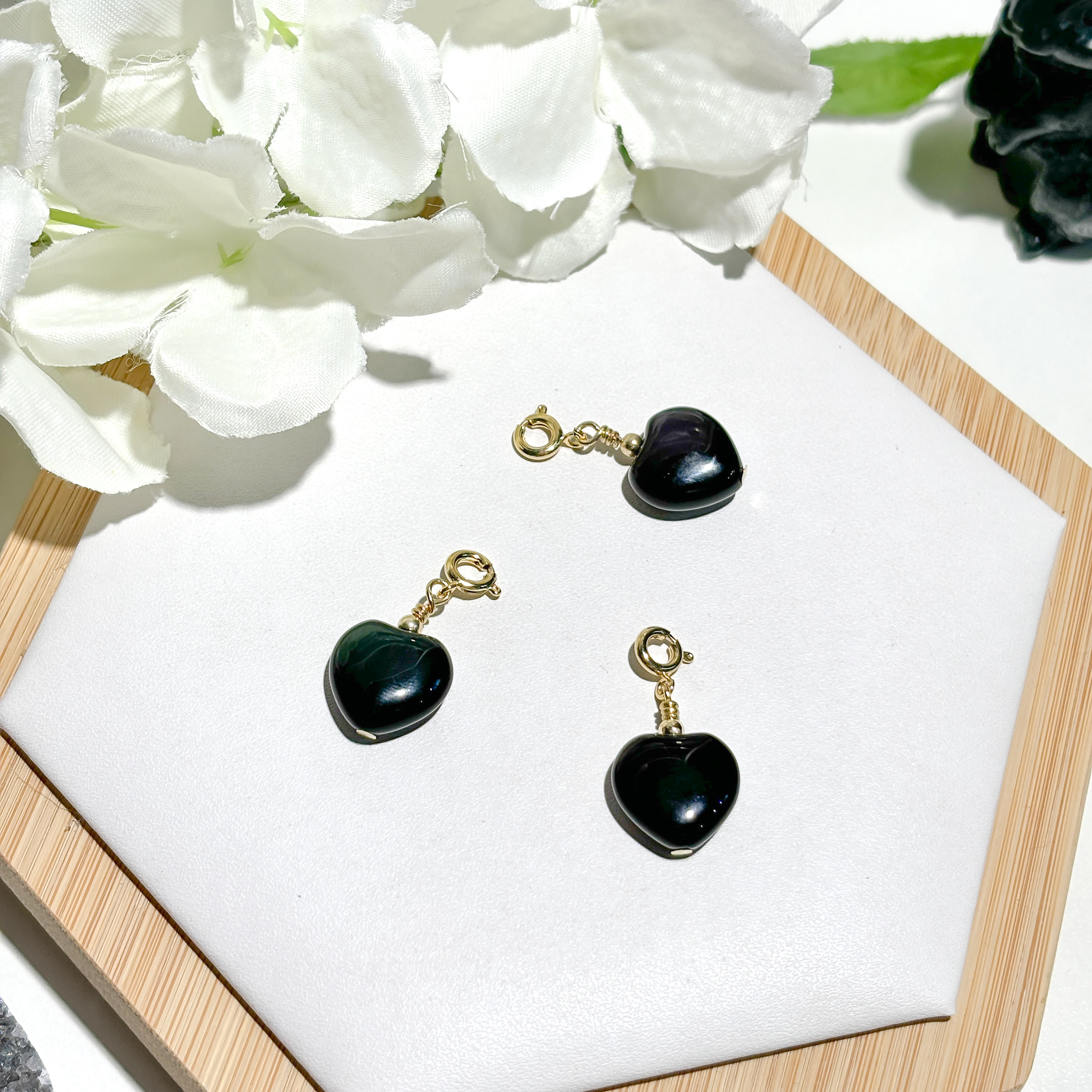 <<SG Seller>> CRZtales Rainbow Obsidian Heart Charmie #CRZcharmie