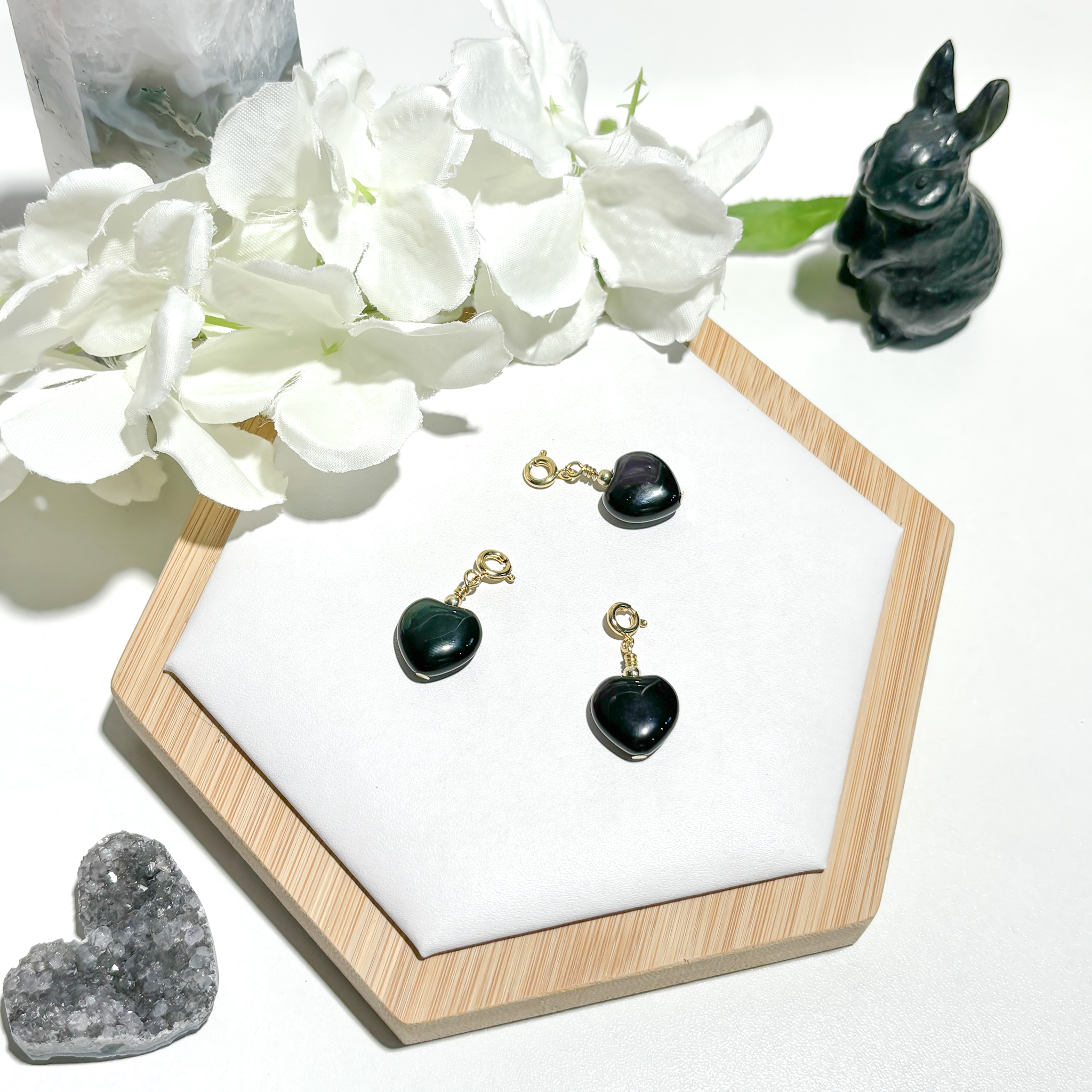 <<SG Seller>> CRZtales Rainbow Obsidian Heart Charmie #CRZcharmie