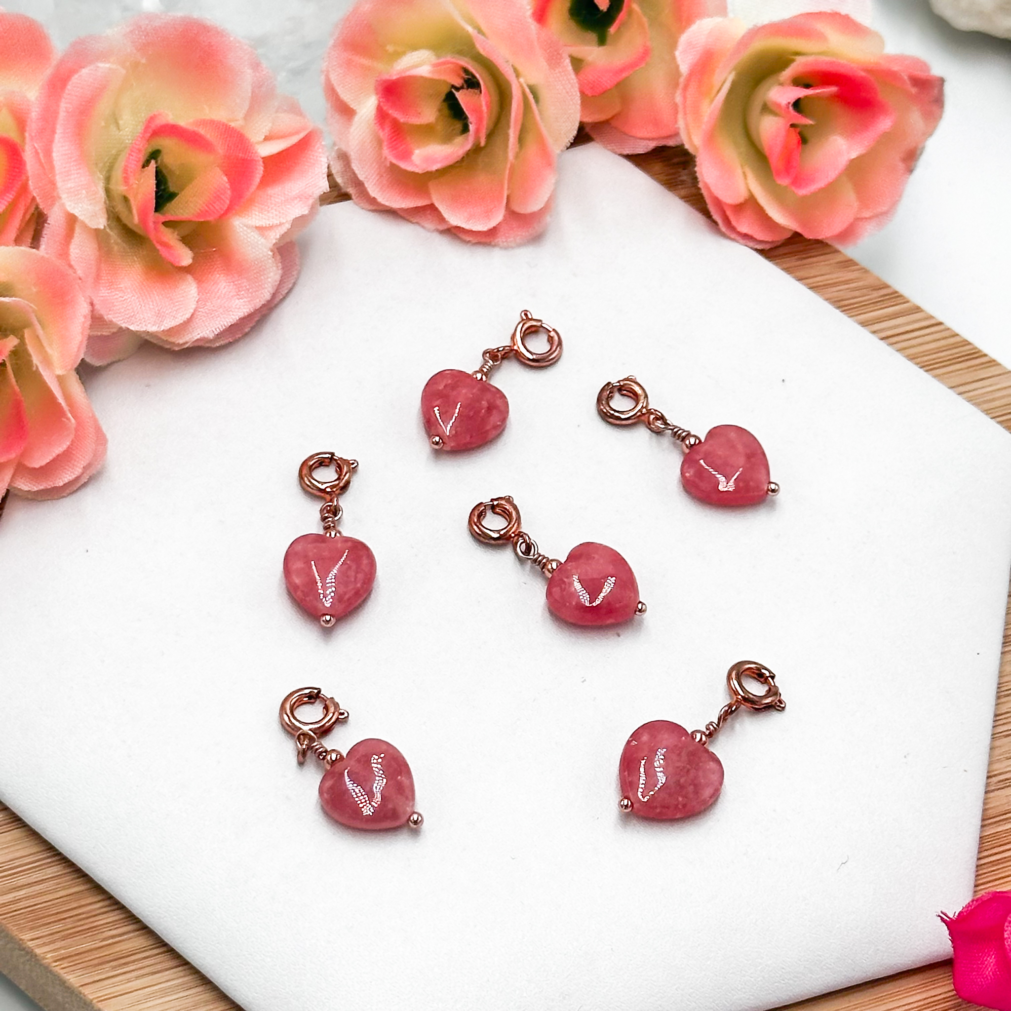 Rhodochrosite Heart Charmie