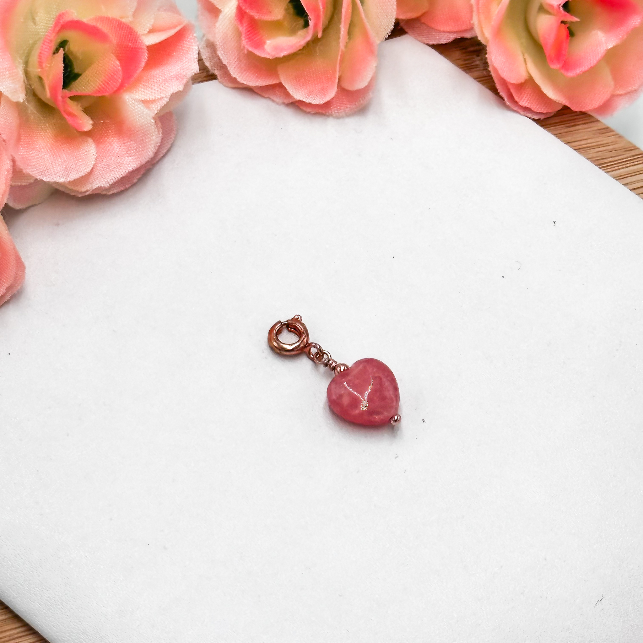 Rhodochrosite Heart Charmie