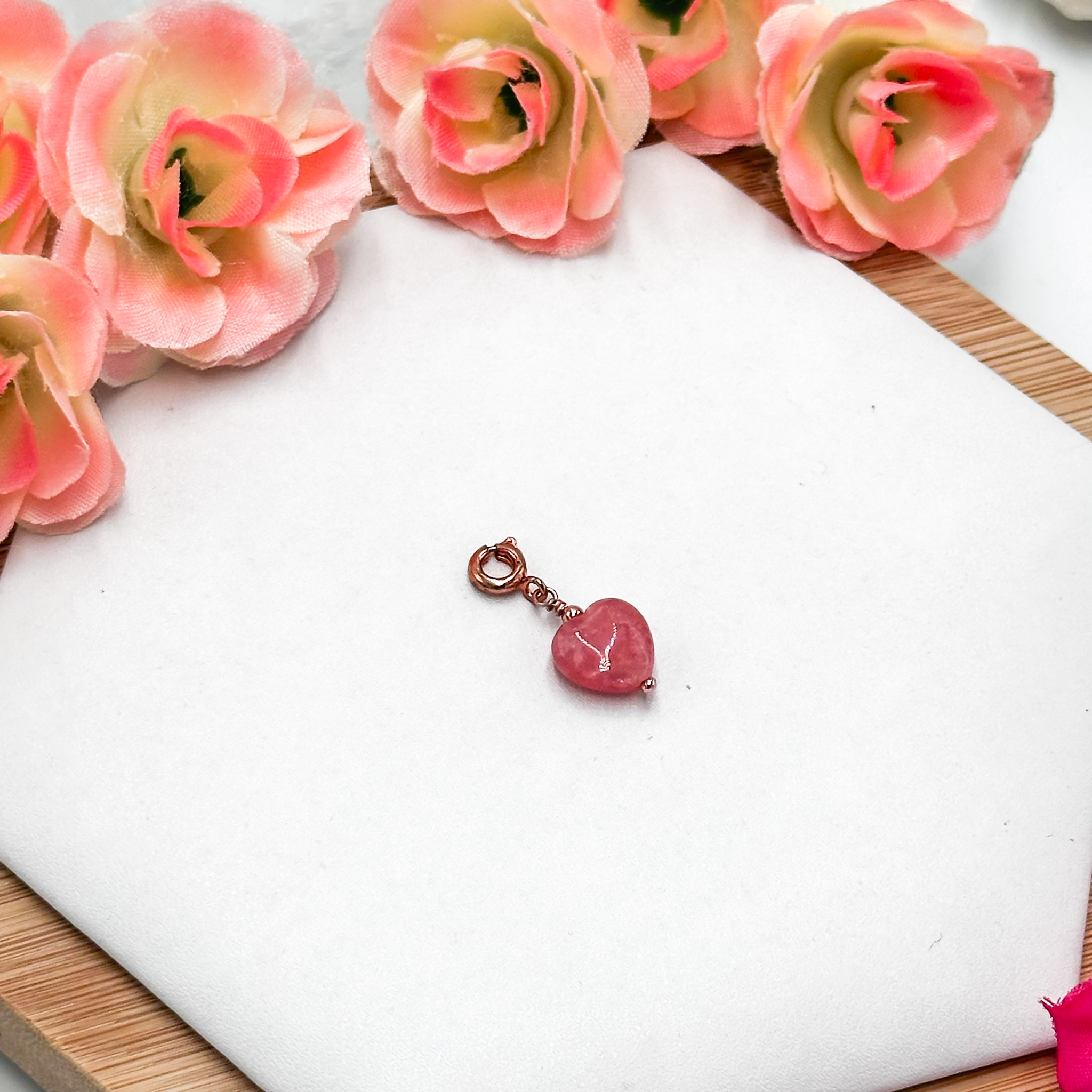 Rhodochrosite Heart Charmie